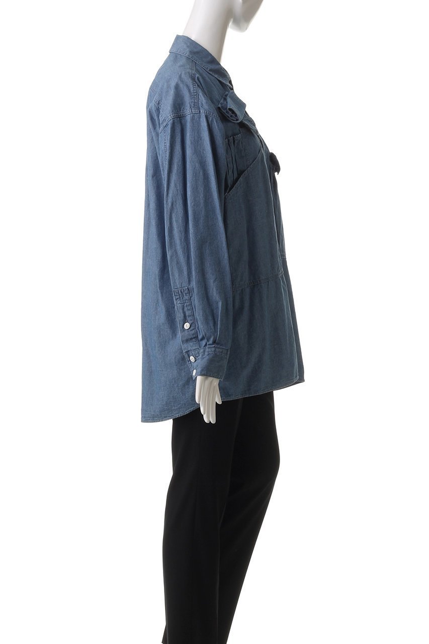 【キャサリンハムネット/KATHARINE HAMNETT LONDON】の【UNISEX】マルチポケットデニムシャツ 人気、トレンドファッション・服の通販 founy(ファニー) 　ファッション　Fashion　レディースファッション　Fashion for Women　トップス・カットソー　Cut & Sew Tops　シャツ・ブラウス・オフィスカジュアル　Elegant Blouses & Button-Ups　ユニセックス　Unisex, Genderless　スリーブ　Sleeve, Long Sleeve / Short Sleeve　デニム　Denim, Jeans Material　ポケット　Pocket, Pocket Detail　ロング　Long, Long-Length　定番　Standard, Basic Item　羽織　Haori, Light Jacket　other-3|ID: prp329100004393635 ipo3291000000032862348