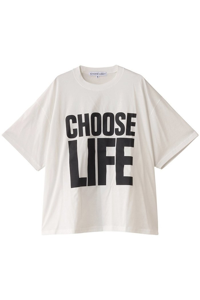 【キャサリンハムネット/KATHARINE HAMNETT LONDON】の【UNISEX】スローガンビッグTシャツ インテリア・キッズ・メンズ・レディースファッション・服の通販 founy(ファニー) https://founy.com/ ファッション Fashion レディースファッション Ladies' Fashion Online トップス・カットソー Tops/Tshirt シャツ/ブラウス Shirts/Blouses ロング / Tシャツ T-Shirts カットソー Cut and Sewn ユニセックス Unisex ショート Short スリーブ Sleeve ビッグ Big 再入荷 Restock/Back In Stock/Re Arrival 定番 Standard |ID: prp329100004393641 ipo3291000000032661874