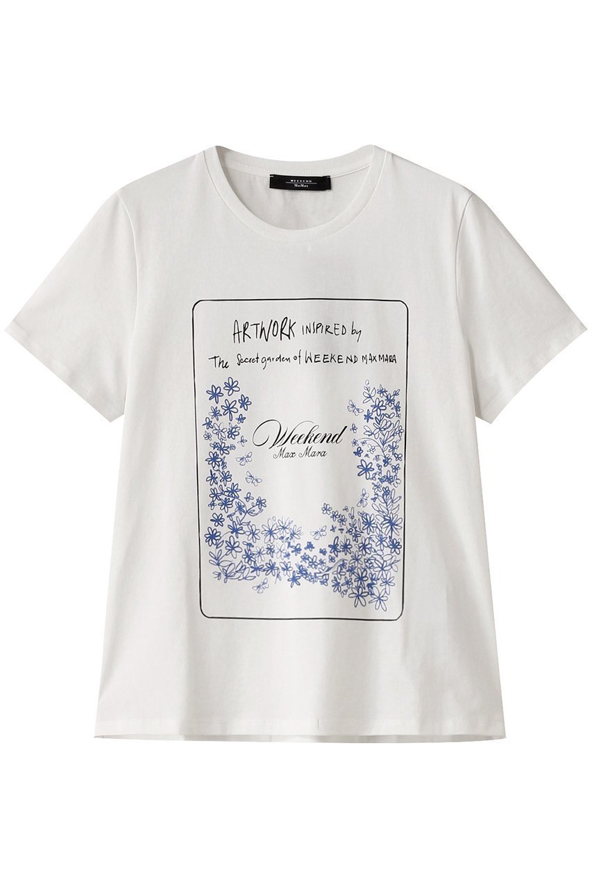 【マックスマーラ/Max Mara】の【Weekend Max Mara】TEIERA ジャージーコットンプリントTシャツ 人気、トレンドファッション・服の通販 founy(ファニー) 　ファッション　Fashion　レディースファッション　Fashion for Women　トップス・カットソー　Cut & Sew Tops　シャツ・ブラウス・オフィスカジュアル　Elegant Blouses & Button-Ups　ロングTシャツ・Tシャツ　Longline T-Shirts & Tees　カットソー・ベーシックTシャツ　Cut-and-Sewn Tops / Stretch Tees & Basics　おすすめ　Recommended / Our Picks　インナー　Innerwear　コンパクト　Compact, Small Size　ショート　Short, Short Length　スリーブ　Sleeve, Long Sleeve / Short Sleeve　プリント　Print, Printed Pattern　 other-1|ID: prp329100004393642 ipo3291000000032858408