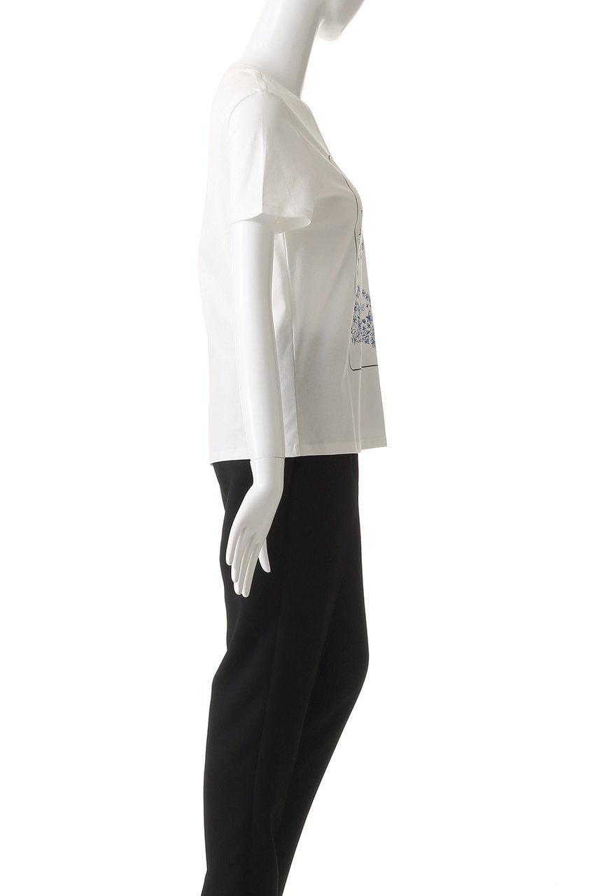 【マックスマーラ/Max Mara】の【Weekend Max Mara】TEIERA ジャージーコットンプリントTシャツ 人気、トレンドファッション・服の通販 founy(ファニー) 　ファッション　Fashion　レディースファッション　Fashion for Women　トップス・カットソー　Cut & Sew Tops　シャツ・ブラウス・オフィスカジュアル　Elegant Blouses & Button-Ups　ロングTシャツ・Tシャツ　Longline T-Shirts & Tees　カットソー・ベーシックTシャツ　Cut-and-Sewn Tops / Stretch Tees & Basics　おすすめ　Recommended / Our Picks　インナー　Innerwear　コンパクト　Compact, Small Size　ショート　Short, Short Length　スリーブ　Sleeve, Long Sleeve / Short Sleeve　プリント　Print, Printed Pattern　other-3|ID: prp329100004393642 ipo3291000000032858426