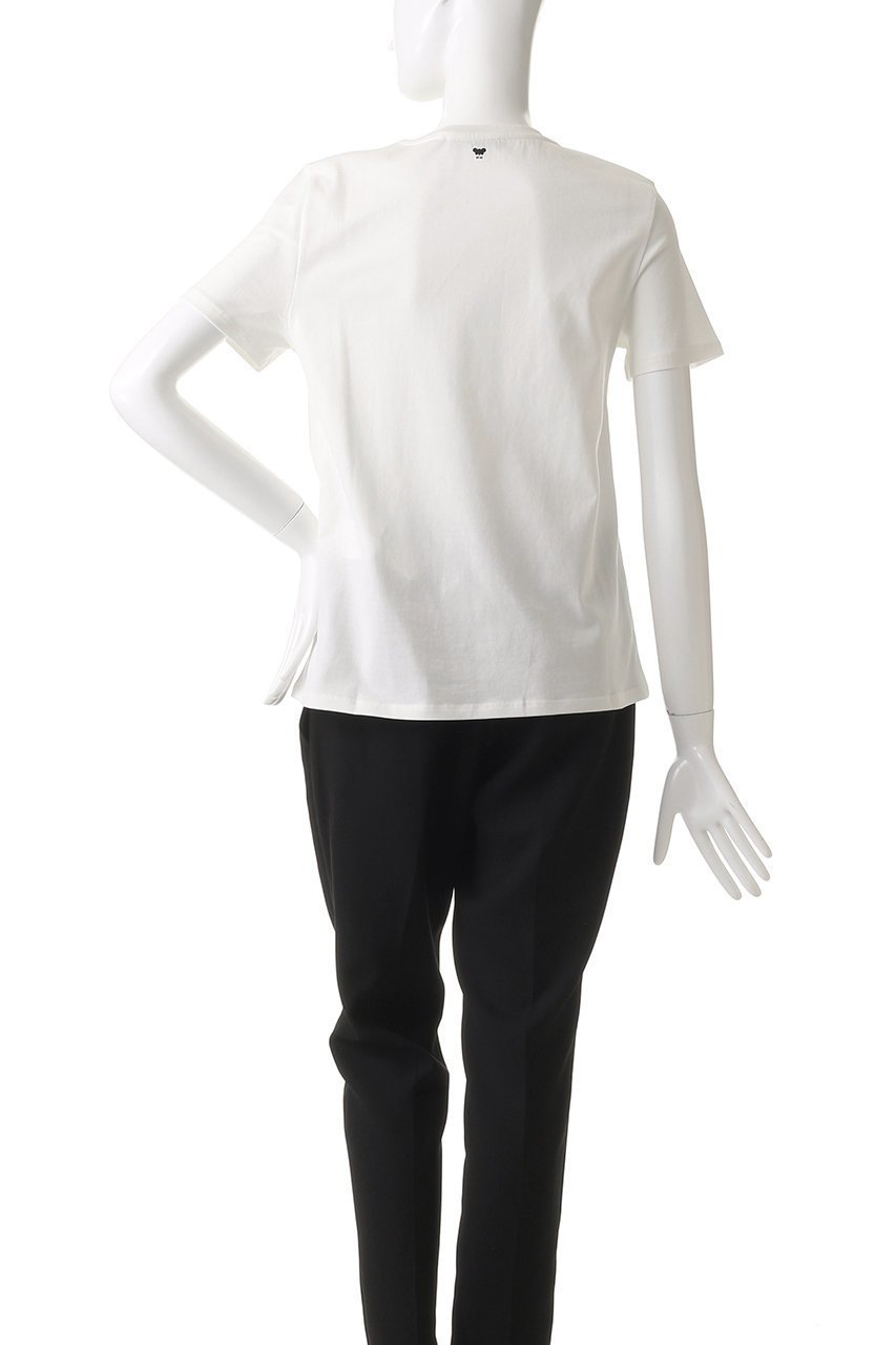 【マックスマーラ/Max Mara】の【Weekend Max Mara】TEIERA ジャージーコットンプリントTシャツ 人気、トレンドファッション・服の通販 founy(ファニー) 　ファッション　Fashion　レディースファッション　Fashion for Women　トップス・カットソー　Cut & Sew Tops　シャツ・ブラウス・オフィスカジュアル　Elegant Blouses & Button-Ups　ロングTシャツ・Tシャツ　Longline T-Shirts & Tees　カットソー・ベーシックTシャツ　Cut-and-Sewn Tops / Stretch Tees & Basics　おすすめ　Recommended / Our Picks　インナー　Innerwear　コンパクト　Compact, Small Size　ショート　Short, Short Length　スリーブ　Sleeve, Long Sleeve / Short Sleeve　プリント　Print, Printed Pattern　other-4|ID: prp329100004393642 ipo3291000000032858431