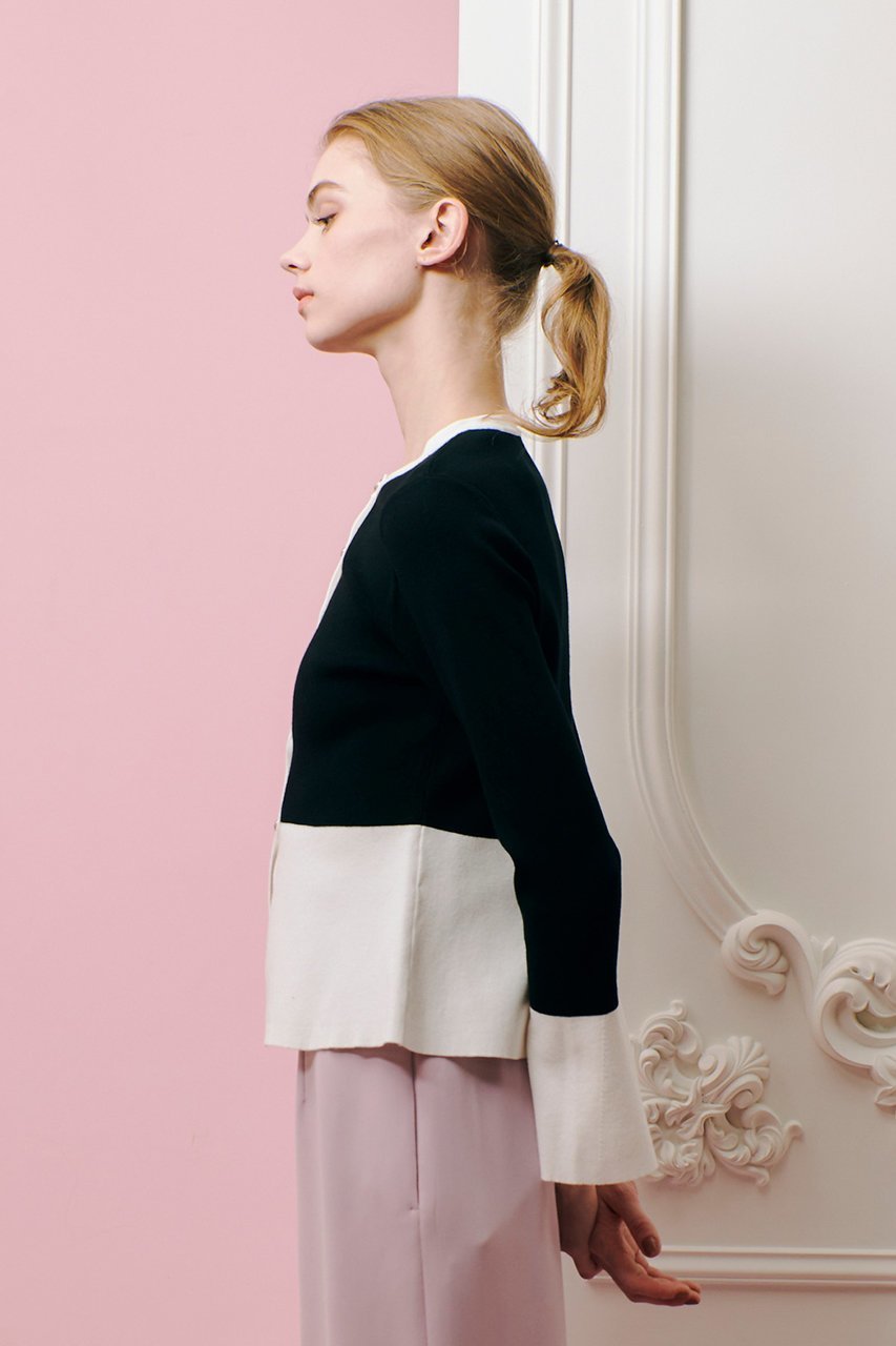 【アルアバイル/allureville】の【Loulou Willoughby】ウエストキリカエカーディガン 人気、トレンドファッション・服の通販 founy(ファニー) 　ファッション　Fashion　レディースファッション　Fashion for Women　トップス・カットソー　Cut & Sew Tops　ニット　Knit Tops & Sweaters　カーディガン・羽織り　Layered Style Cardigans　カーディガン　Cardigan, Knitwear　スリット　Slit, Slit Detail　フレア　Flare, Flared　other-6|ID: prp329100004393644 ipo3291000000032949232