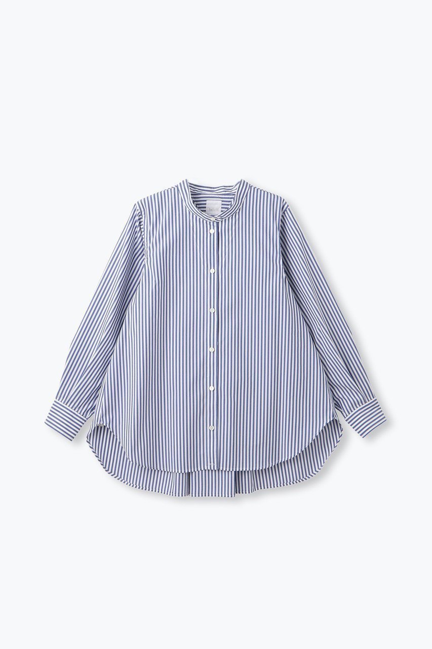 【レリル/lelill】のピマソロ フレアシャツ インテリア・キッズ・メンズ・レディースファッション・服の通販 founy(ファニー) 　ファッション　Fashion　レディースファッション　WOMEN　トップス・カットソー　Tops/Tshirt　シャツ/ブラウス　Shirts/Blouses　シンプル　Simple　ストレッチ　Stretch　スリーブ　Sleeve　フレア　Flare　フロント　Front　ロング　Long　定番　Standard　NEW・新作・新着・新入荷　New Arrivals　ストライプ|ID: prp329100004393690 ipo3291000000030719697