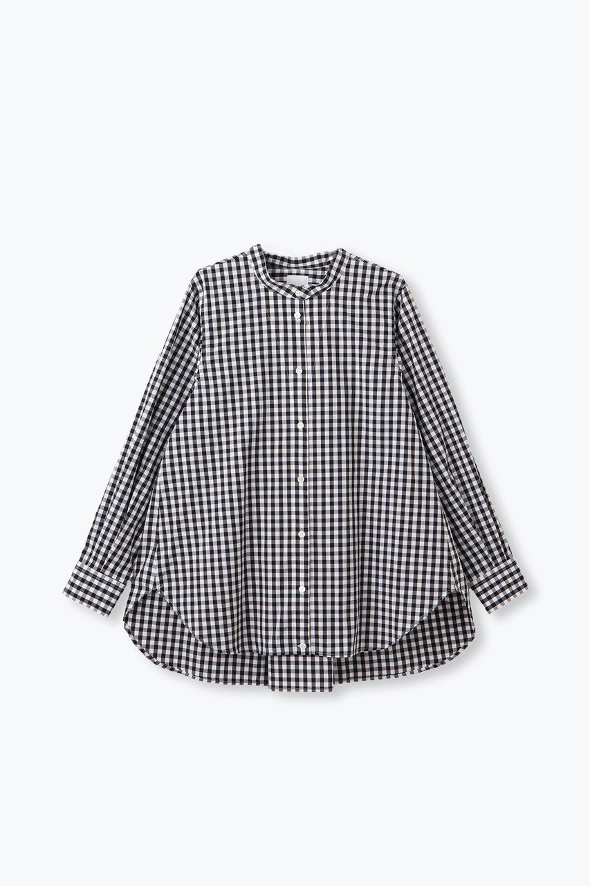 【レリル/lelill】のピマソロ フレアシャツ インテリア・キッズ・メンズ・レディースファッション・服の通販 founy(ファニー) 　ファッション　Fashion　レディースファッション　WOMEN　トップス・カットソー　Tops/Tshirt　シャツ/ブラウス　Shirts/Blouses　シンプル　Simple　ストレッチ　Stretch　スリーブ　Sleeve　フレア　Flare　フロント　Front　ロング　Long　定番　Standard　ギンガム|ID: prp329100004393690 ipo3291000000031729512