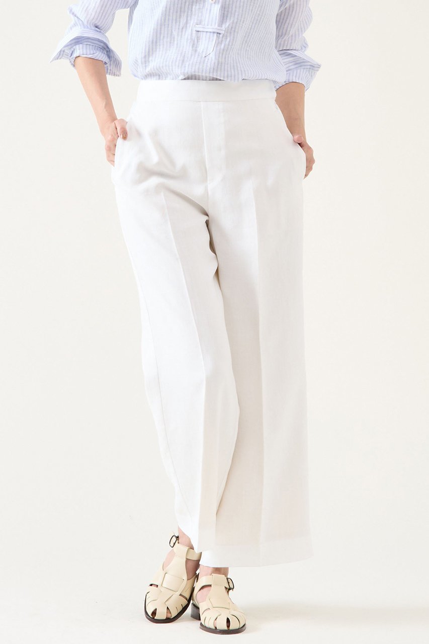 【マルティニーク/martinique】のダルスラブパンツ(セットアップ可) インテリア・キッズ・メンズ・レディースファッション・服の通販 founy(ファニー) 　ファッション　Fashion　レディースファッション　Fashion for Women　セットアップ　Matching Sets　レディースパンツ・ボトムス　Pants & Trousers / Bottoms　パンツ　Pants & Trousers　ジャケット　Jacket, Outerwear　セットアップ　Set-Up, Coordinated Outfit　センター　Center, Center Line　バランス　Balance, Style Balance　ワイド　Wide, Wide Fit　エレガント 上品　Elegant　ホワイト|ID: prp329100004394922 ipo3291000000032904681