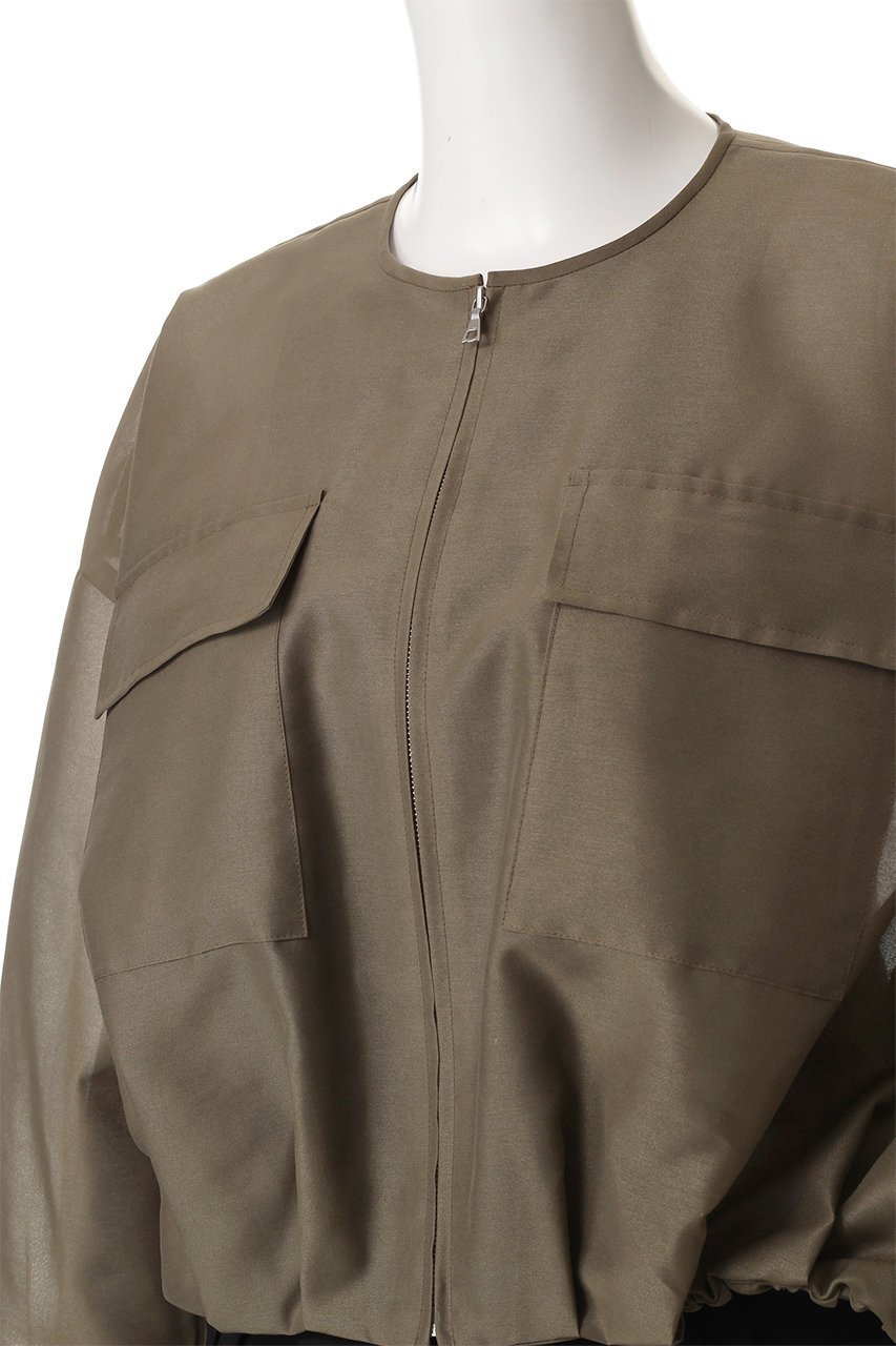 【マルティニーク/martinique】のシアーオーガンブルゾン(セットアップ可) 人気、トレンドファッション・服の通販 founy(ファニー) 　ファッション　Fashion　レディースファッション　Fashion for Women　アウター　Coat / Outerwear Collection　レディースジャケット・軽アウター　Jackets　ブルゾンジャケット・スポーティアウター　Blouson Jackets　ショート　Short, Short Length　ジャケット　Jacket, Outerwear　セットアップ　Set-Up, Coordinated Outfit　デニム　Denim, Jeans Material　フラップ　Flap, Flap Pocket　ブルゾン　Blouson, Bomber Jacket　ボトム　Bottoms, Lower Wear　ポケット　Pocket, Pocket Detail　再入荷　Restock / Back in Stock　other-5|ID: prp329100004394924 ipo3291000000032704775