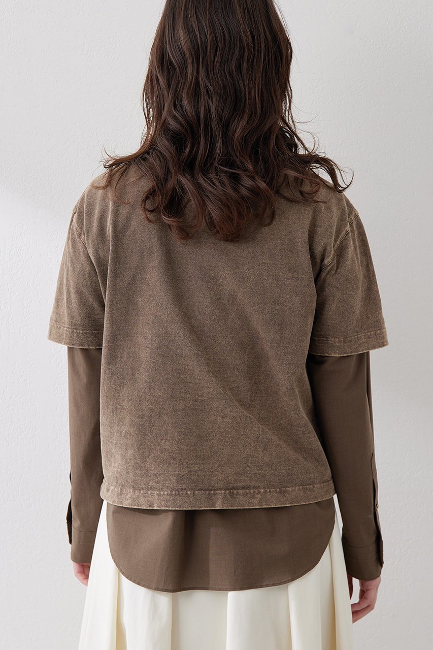 【ウィムガゼット/Whim Gazette】のSulfur dyeing Tシャツ 人気、トレンドファッション・服の通販 founy(ファニー) 　ファッション　Fashion　レディースファッション　Fashion for Women　トップス・カットソー　Cut & Sew Tops　シャツ・ブラウス・オフィスカジュアル　Elegant Blouses & Button-Ups　ロングTシャツ・Tシャツ　Longline T-Shirts & Tees　カットソー・ベーシックTシャツ　Cut-and-Sewn Tops / Stretch Tees & Basics　クール　Cool, Chic　コンパクト　Compact, Small Size　ショート　Short, Short Length　シンプル　Simple, Minimal　スリーブ　Sleeve, Long Sleeve / Short Sleeve　バランス　Balance, Style Balance　ボトム　Bottoms, Lower Wear　other-4|ID: prp329100004394927 ipo3291000000032859650