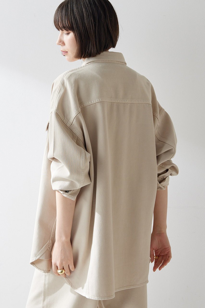 【ウィムガゼット/Whim Gazette】のドロップデニムシャツ 人気、トレンドファッション・服の通販 founy(ファニー) 　ファッション　Fashion　レディースファッション　Fashion for Women　トップス・カットソー　Cut & Sew Tops　シャツ・ブラウス・オフィスカジュアル　Elegant Blouses & Button-Ups　おすすめ　Recommended / Our Picks　ケミカル　Chemical, Chemical Wash　スリーブ　Sleeve, Long Sleeve / Short Sleeve　セットアップ　Set-Up, Coordinated Outfit　デニム　Denim, Jeans Material　ドット　Polka Dot, Dot Pattern　ドレープ　Drape, Draping Fabric　バランス　Balance, Style Balance　ボトム　Bottoms, Lower Wear　ポケット　Pocket, Pocket Detail　ロング　Long, Long-Length　ヴィンテージ　Vintage Style　再入荷　Restock / Back in Stock　other-4|ID: prp329100004394928 ipo3291000000032909635