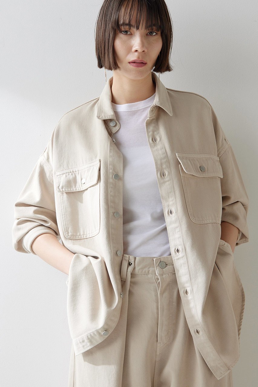 【ウィムガゼット/Whim Gazette】のドロップデニムシャツ 人気、トレンドファッション・服の通販 founy(ファニー) 　ファッション　Fashion　レディースファッション　Fashion for Women　トップス・カットソー　Cut & Sew Tops　シャツ・ブラウス・オフィスカジュアル　Elegant Blouses & Button-Ups　おすすめ　Recommended / Our Picks　ケミカル　Chemical, Chemical Wash　スリーブ　Sleeve, Long Sleeve / Short Sleeve　セットアップ　Set-Up, Coordinated Outfit　デニム　Denim, Jeans Material　ドット　Polka Dot, Dot Pattern　ドレープ　Drape, Draping Fabric　バランス　Balance, Style Balance　ボトム　Bottoms, Lower Wear　ポケット　Pocket, Pocket Detail　ロング　Long, Long-Length　ヴィンテージ　Vintage Style　other-5|ID: prp329100004394928 ipo3291000000036064590