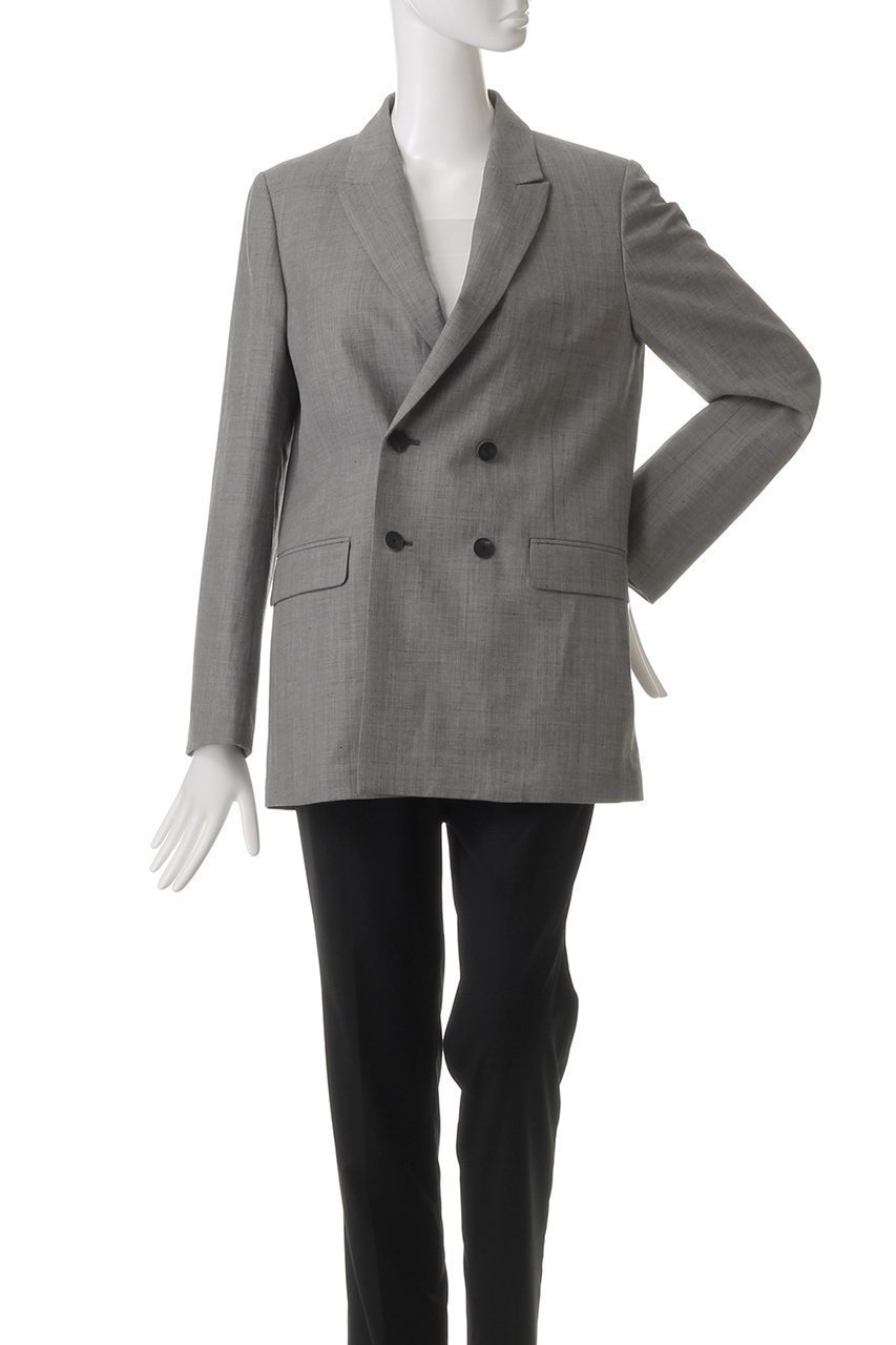 【エイトン/ATON】のWOOL LINEN SHARKSKIN ダブル ブレスト ジャケット 人気、トレンドファッション・服の通販 founy(ファニー) 　ファッション　Fashion　レディースファッション　Fashion for Women　アウター　Coat / Outerwear Collection　レディースジャケット・軽アウター　Jackets　ジャケット　Jacket, Outerwear　セットアップ　Set-Up, Coordinated Outfit　ダブル　Double, Double-Breasted　バランス　Balance, Style Balance　ビジネス 仕事 通勤　Business / Work / Commuting　フォーマル　Formal, Dressy　ボックス　Boxy, Box Shape　リネン　Linen, Linen Fabric　other-2|ID: prp329100004394931 ipo3291000000032963497