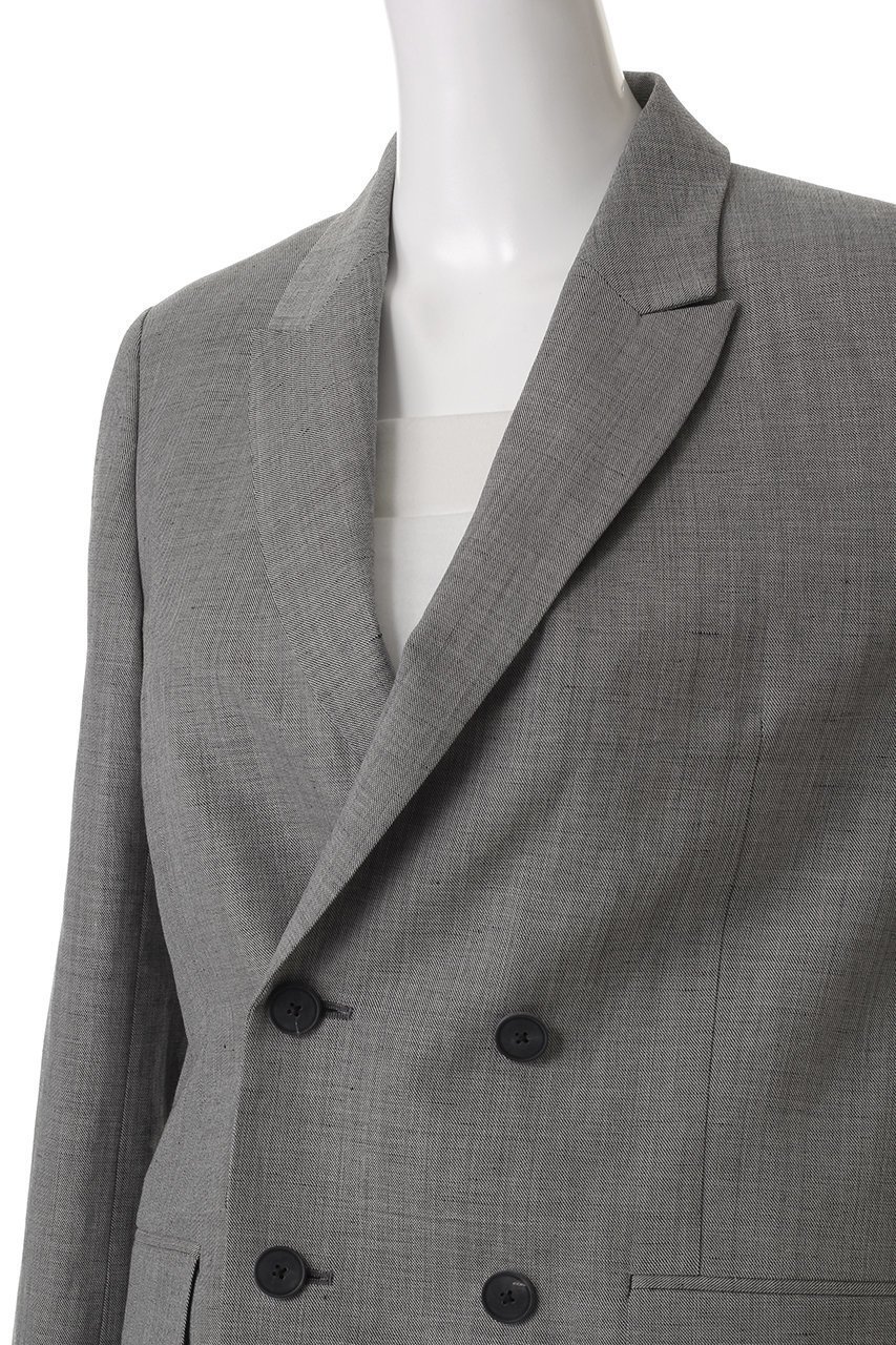 【エイトン/ATON】のWOOL LINEN SHARKSKIN ダブル ブレスト ジャケット 人気、トレンドファッション・服の通販 founy(ファニー) 　ファッション　Fashion　レディースファッション　Fashion for Women　アウター　Coat / Outerwear Collection　レディースジャケット・軽アウター　Jackets　ジャケット　Jacket, Outerwear　セットアップ　Set-Up, Coordinated Outfit　ダブル　Double, Double-Breasted　バランス　Balance, Style Balance　ビジネス 仕事 通勤　Business / Work / Commuting　フォーマル　Formal, Dressy　ボックス　Boxy, Box Shape　リネン　Linen, Linen Fabric　other-5|ID: prp329100004394931 ipo3291000000032963508