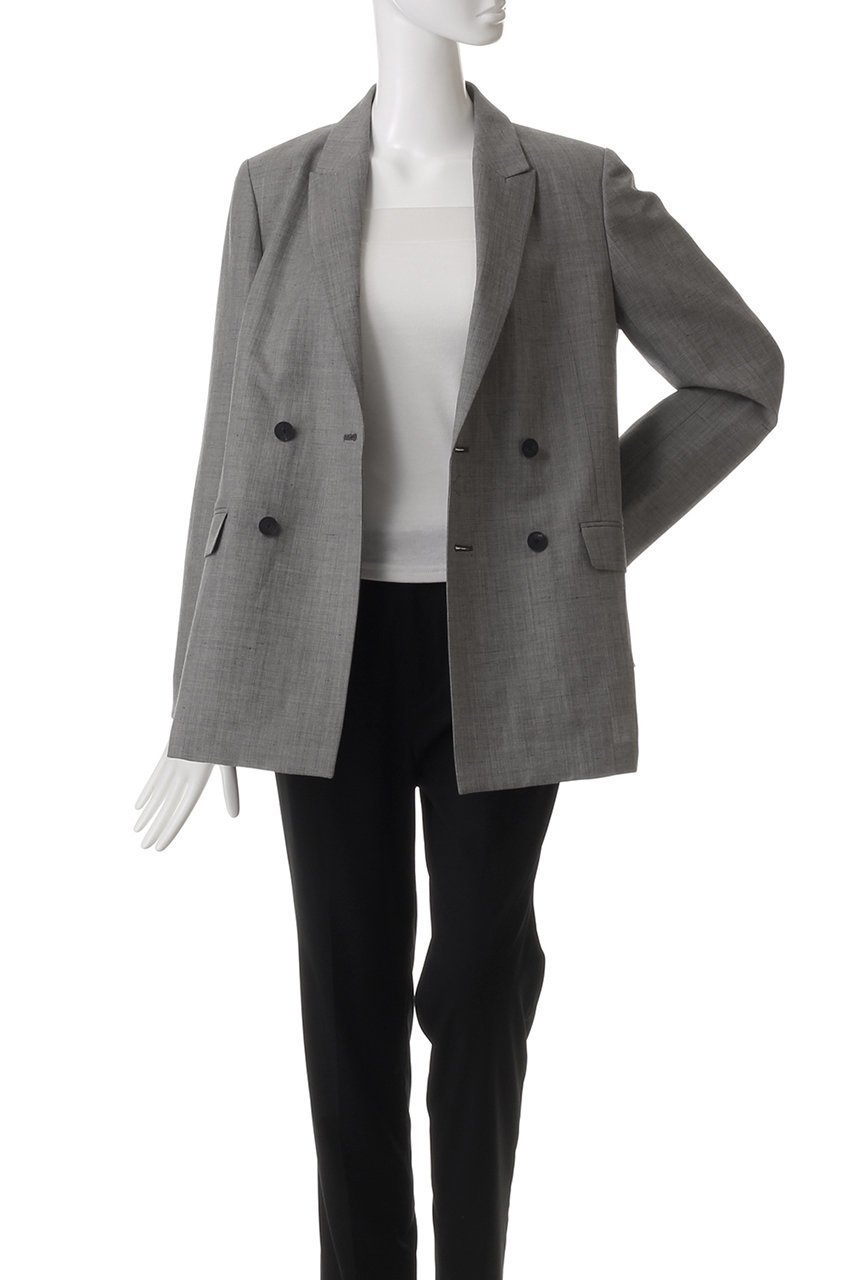 【エイトン/ATON】のWOOL LINEN SHARKSKIN ダブル ブレスト ジャケット 人気、トレンドファッション・服の通販 founy(ファニー) 　ファッション　Fashion　レディースファッション　Fashion for Women　アウター　Coat / Outerwear Collection　レディースジャケット・軽アウター　Jackets　ジャケット　Jacket, Outerwear　セットアップ　Set-Up, Coordinated Outfit　ダブル　Double, Double-Breasted　バランス　Balance, Style Balance　ビジネス 仕事 通勤　Business / Work / Commuting　フォーマル　Formal, Dressy　ボックス　Boxy, Box Shape　リネン　Linen, Linen Fabric　other-7|ID: prp329100004394931 ipo3291000000032963516
