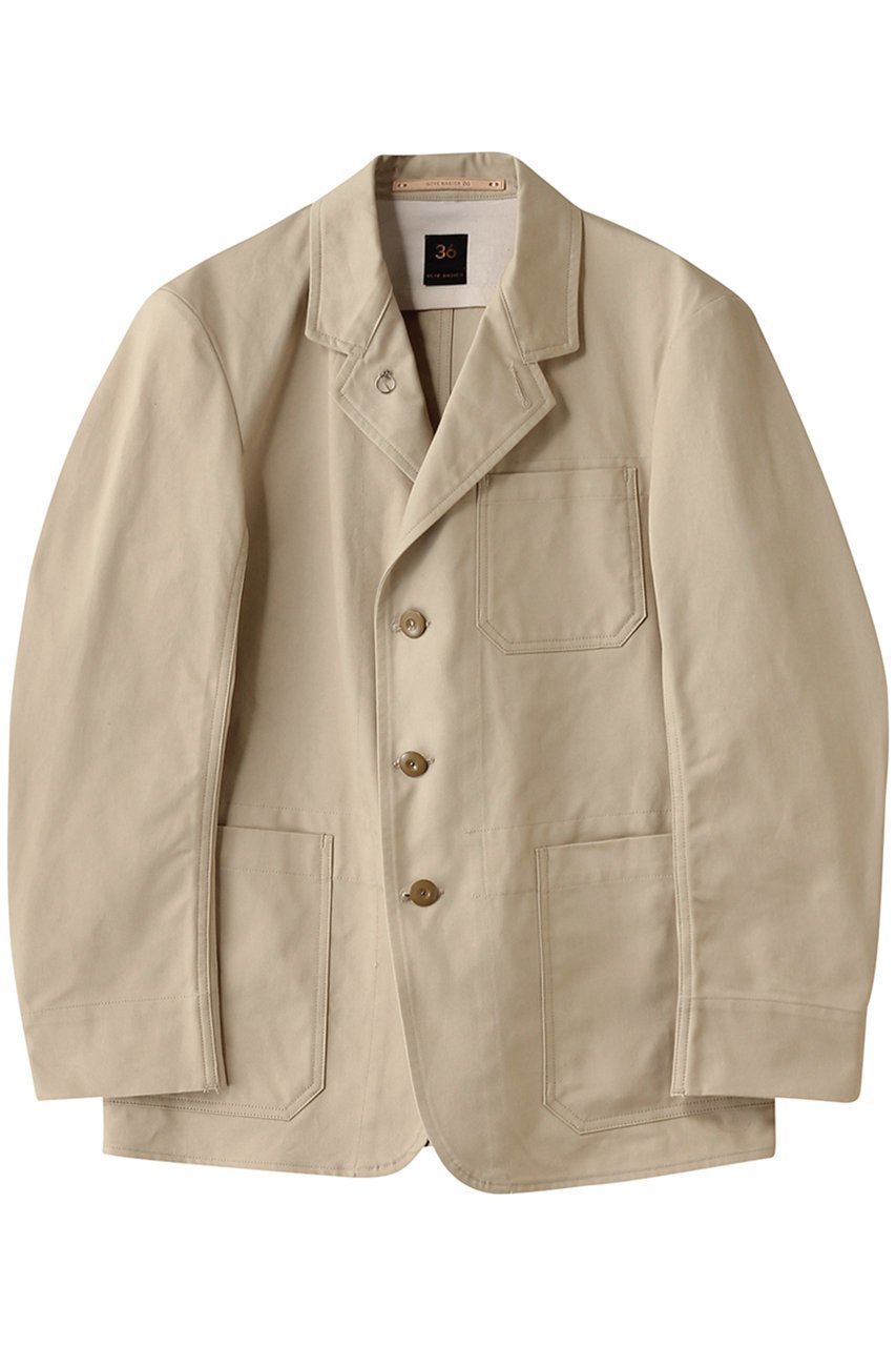 【サイ サイベーシックス/Scye SCYE BASICS / MEN】の【MEN】【SCYE BASICS】サンホアキンコットンブレザー インテリア・キッズ・メンズ・レディースファッション・服の通販 founy(ファニー) 　ファッション　Fashion　メンズファッション　Fashion for Men　カリフォルニア　California, Cali Style　クラシカル　Classical, Vintage-Inspired　ジャケット　Jacket, Outerwear　ビジネス 仕事 通勤　Business / Work / Commuting　モダン　Modern, Contemporary　モチーフ　Motif, Design Theme　ワーク　Workwear, Utility Style　定番　Standard, Basic Item　アイボリー|ID: prp329100004394933 ipo3291000000032963524