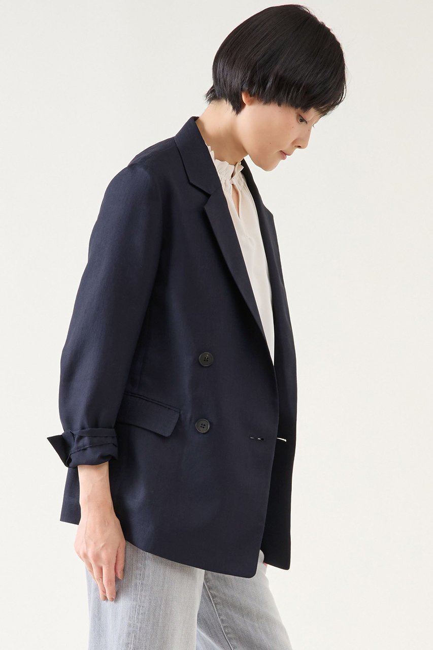 【マルティニーク/martinique】のダルスラブジャケット(セットアップ可) 人気、トレンドファッション・服の通販 founy(ファニー) 　ファッション　Fashion　レディースファッション　Fashion for Women　アウター　Coat / Outerwear Collection　レディースジャケット・軽アウター　Jackets　ジャケット　Jacket, Outerwear　スタンダード　Standard, Basic　スラックス　Slacks, Dress Pants　セットアップ　Set-Up, Coordinated Outfit　ダブル　Double, Double-Breasted　デニム　Denim, Jeans Material　ボックス　Boxy, Box Shape　モダン　Modern, Contemporary　夏　Summer　定番　Standard, Basic Item　other-2|ID: prp329100004394962 ipo3291000000032955998
