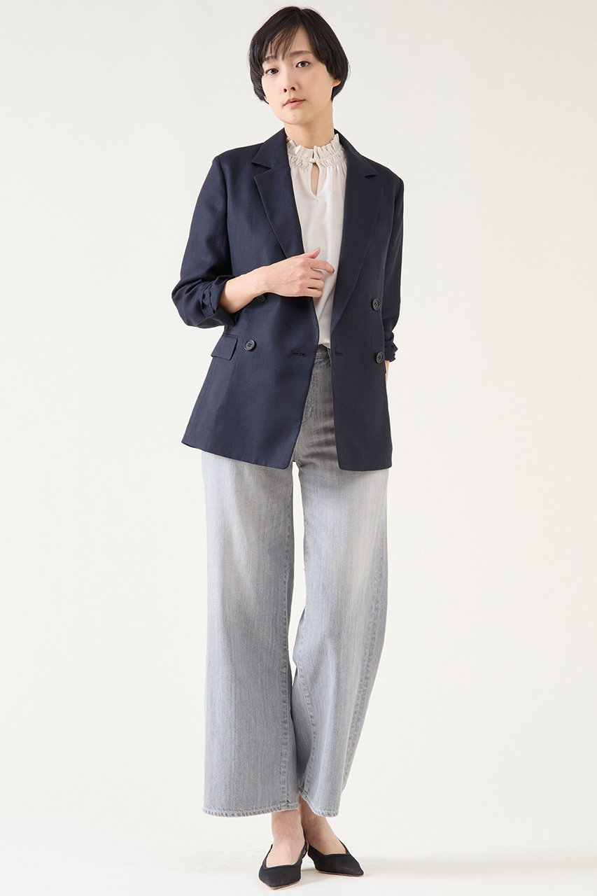 【マルティニーク/martinique】のダルスラブジャケット(セットアップ可) 人気、トレンドファッション・服の通販 founy(ファニー) 　ファッション　Fashion　レディースファッション　Fashion for Women　アウター　Coat / Outerwear Collection　レディースジャケット・軽アウター　Jackets　ジャケット　Jacket, Outerwear　スタンダード　Standard, Basic　スラックス　Slacks, Dress Pants　セットアップ　Set-Up, Coordinated Outfit　ダブル　Double, Double-Breasted　デニム　Denim, Jeans Material　ボックス　Boxy, Box Shape　モダン　Modern, Contemporary　夏　Summer　定番　Standard, Basic Item　other-4|ID: prp329100004394962 ipo3291000000032956006