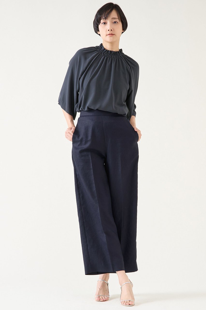 【マルティニーク/martinique】のパウダリージョーゼットブラウス 人気、トレンドファッション・服の通販 founy(ファニー) 　ファッション　Fashion　レディースファッション　WOMEN　トップス・カットソー　Tops/Tshirt　シャツ/ブラウス　Shirts/Blouses　インナー　Inner　エレガント 上品　Elegant　ギャザー　Gather　ショート　Short　ジャケット　Jacket　スリーブ　Sleeve　ドレープ　Drape　other-7|ID: prp329100004394964 ipo3291000000031331417