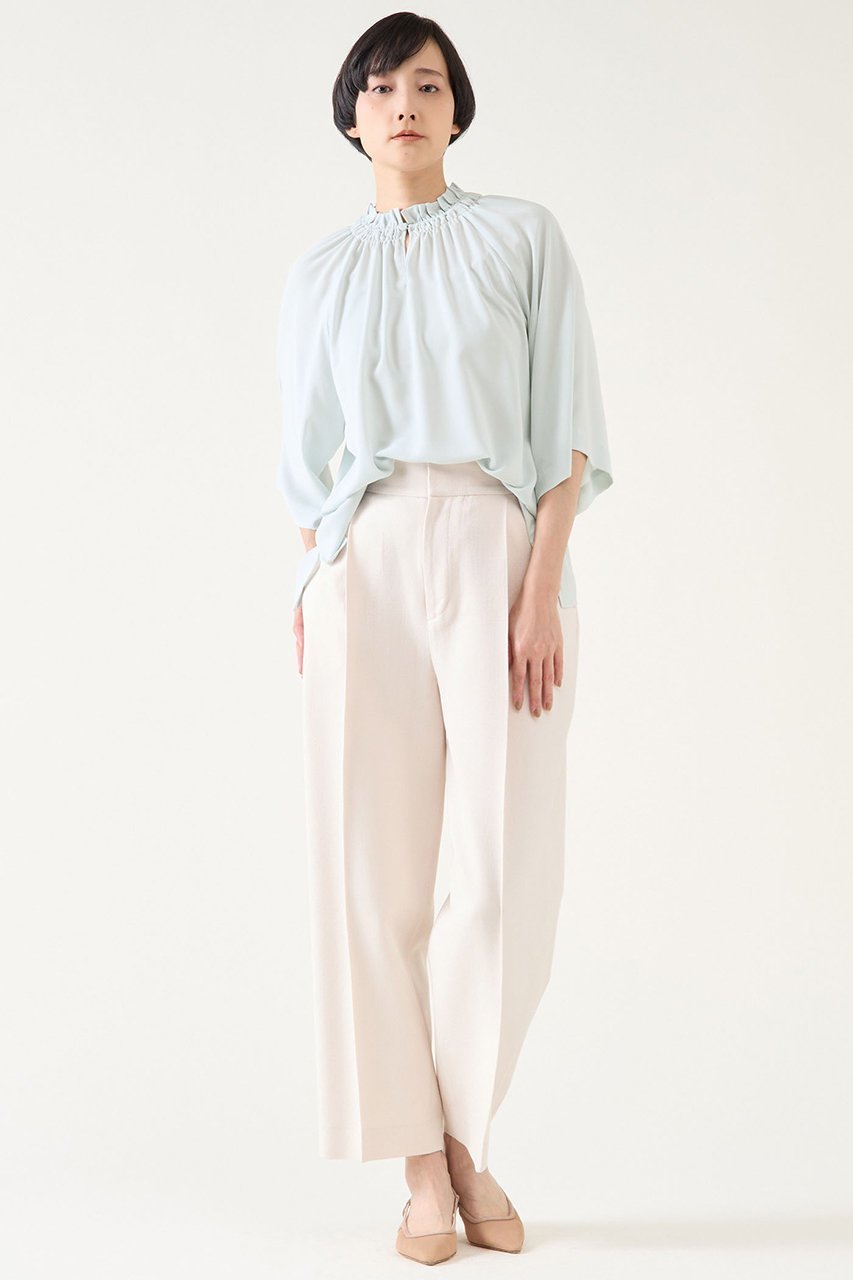 【マルティニーク/martinique】のパウダリージョーゼットブラウス 人気、トレンドファッション・服の通販 founy(ファニー) 　ファッション　Fashion　レディースファッション　Fashion for Women　トップス・カットソー　Cut & Sew Tops　シャツ・ブラウス・オフィスカジュアル　Elegant Blouses & Button-Ups　インナー　Innerwear　エレガント 上品　Elegant　ギャザー　Gathered, Ruffled　ショート　Short, Short Length　ジャケット　Jacket, Outerwear　スリーブ　Sleeve, Long Sleeve / Short Sleeve　ドレープ　Drape, Draping Fabric　other-3|ID: prp329100004394964 ipo3291000000032841983