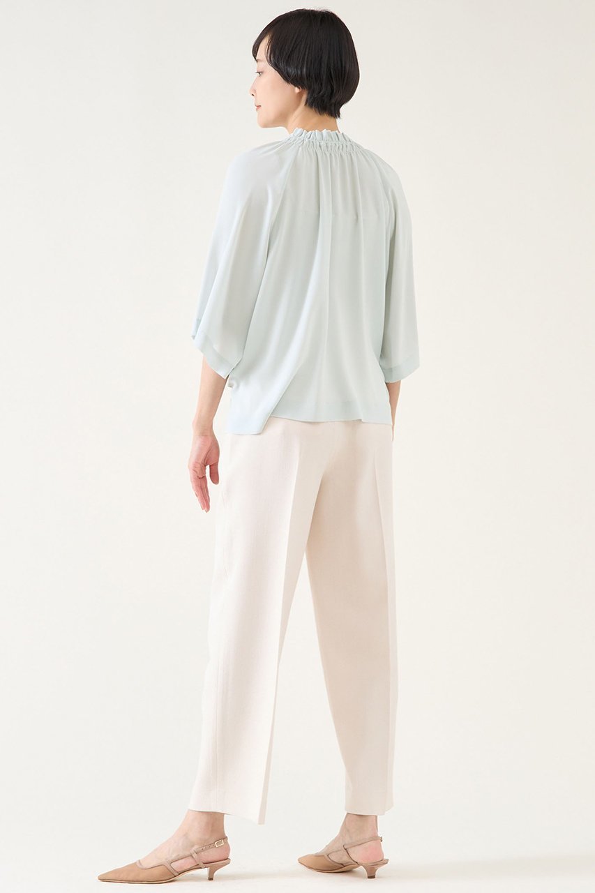 【マルティニーク/martinique】のパウダリージョーゼットブラウス 人気、トレンドファッション・服の通販 founy(ファニー) 　ファッション　Fashion　レディースファッション　Fashion for Women　トップス・カットソー　Cut & Sew Tops　シャツ・ブラウス・オフィスカジュアル　Elegant Blouses & Button-Ups　インナー　Innerwear　エレガント 上品　Elegant　ギャザー　Gathered, Ruffled　ショート　Short, Short Length　ジャケット　Jacket, Outerwear　スリーブ　Sleeve, Long Sleeve / Short Sleeve　ドレープ　Drape, Draping Fabric　other-4|ID: prp329100004394964 ipo3291000000032841989