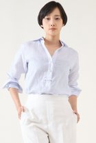【マルティニーク/martinique】の《定番》リネンパールスキッパーシャツ ブルーストライプ|ID: prp329100004394965 ipo3291000000032840085