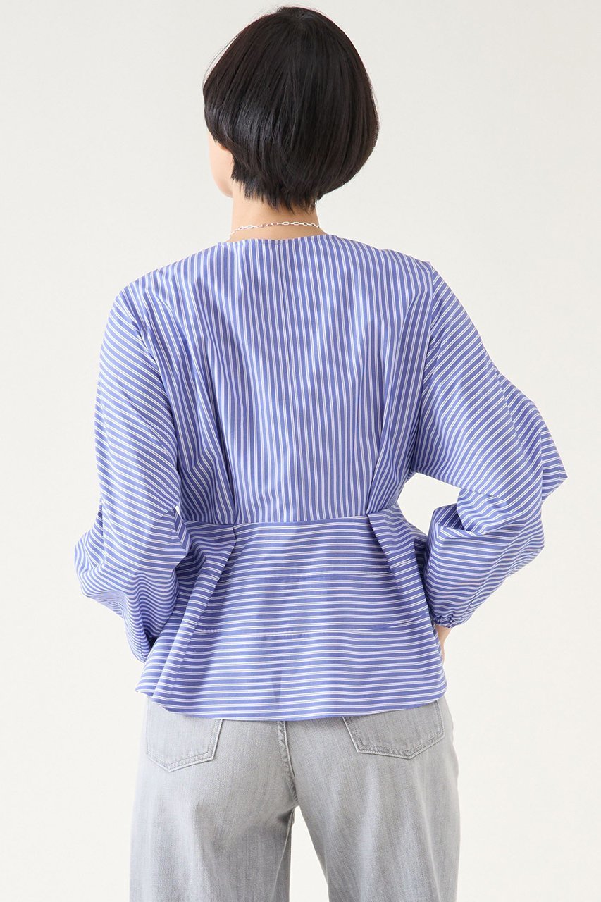【マルティニーク/martinique】のライトタフタブラウス 人気、トレンドファッション・服の通販 founy(ファニー) 　ファッション　Fashion　レディースファッション　Fashion for Women　トップス・カットソー　Cut & Sew Tops　シャツ・ブラウス・オフィスカジュアル　Elegant Blouses & Button-Ups　エレガント 上品　Elegant　スリーブ　Sleeve, Long Sleeve / Short Sleeve　タイプライター　Typewriter Fabric, Crisp Cotton　ティアード　Tiered, Tiered Style　フレア　Flare, Flared　ロング　Long, Long-Length　再入荷　Restock / Back in Stock　other-3|ID: prp329100004394966 ipo3291000000032704787