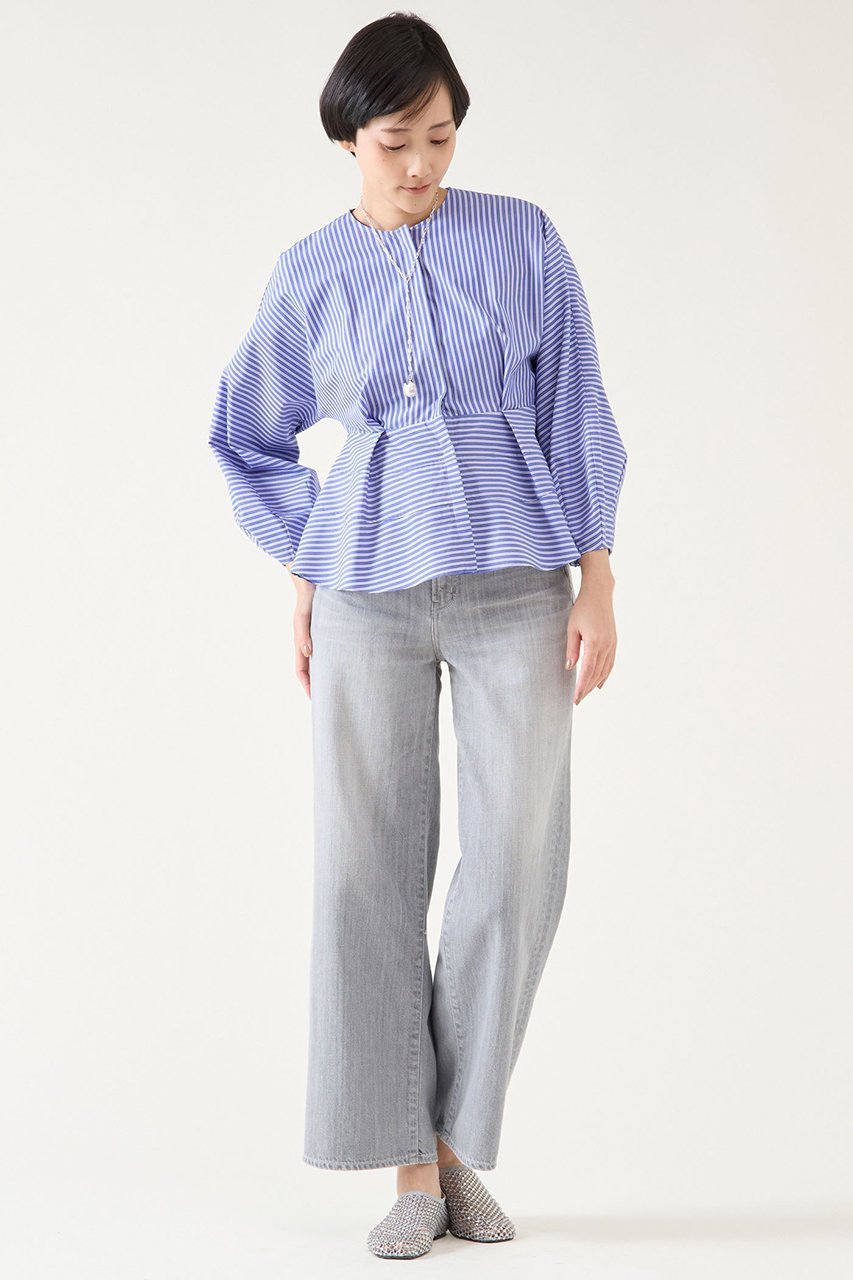 【マルティニーク/martinique】のライトタフタブラウス 人気、トレンドファッション・服の通販 founy(ファニー) 　ファッション　Fashion　レディースファッション　Fashion for Women　トップス・カットソー　Cut & Sew Tops　シャツ・ブラウス・オフィスカジュアル　Elegant Blouses & Button-Ups　エレガント 上品　Elegant　スリーブ　Sleeve, Long Sleeve / Short Sleeve　タイプライター　Typewriter Fabric, Crisp Cotton　ティアード　Tiered, Tiered Style　フレア　Flare, Flared　ロング　Long, Long-Length　再入荷　Restock / Back in Stock　other-4|ID: prp329100004394966 ipo3291000000032704788