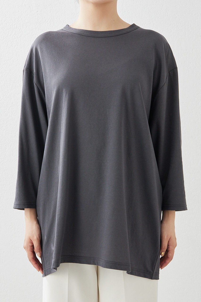 【ウィムガゼット/Whim Gazette】のコットンプルオーバー 人気、トレンドファッション・服の通販 founy(ファニー) 　ファッション　Fashion　レディースファッション　Fashion for Women　トップス・カットソー　Cut & Sew Tops　シャツ・ブラウス・オフィスカジュアル　Elegant Blouses & Button-Ups　ロングTシャツ・Tシャツ　Longline T-Shirts & Tees　カジュアルプルオーバー・ニットトップス　Pullovers & Knit Tops / Casual Pullovers　カットソー・ベーシックTシャツ　Cut-and-Sewn Tops / Stretch Tees & Basics　カットソー　Cut and Sewn Top　シンプル　Simple, Minimal　スリーブ　Sleeve, Long Sleeve / Short Sleeve　ベーシック　Basic, Essential　ボトム　Bottoms, Lower Wear　ロング　Long, Long-Length　定番　Standard, Basic Item　other-7|ID: prp329100004394968 ipo3291000000035652919