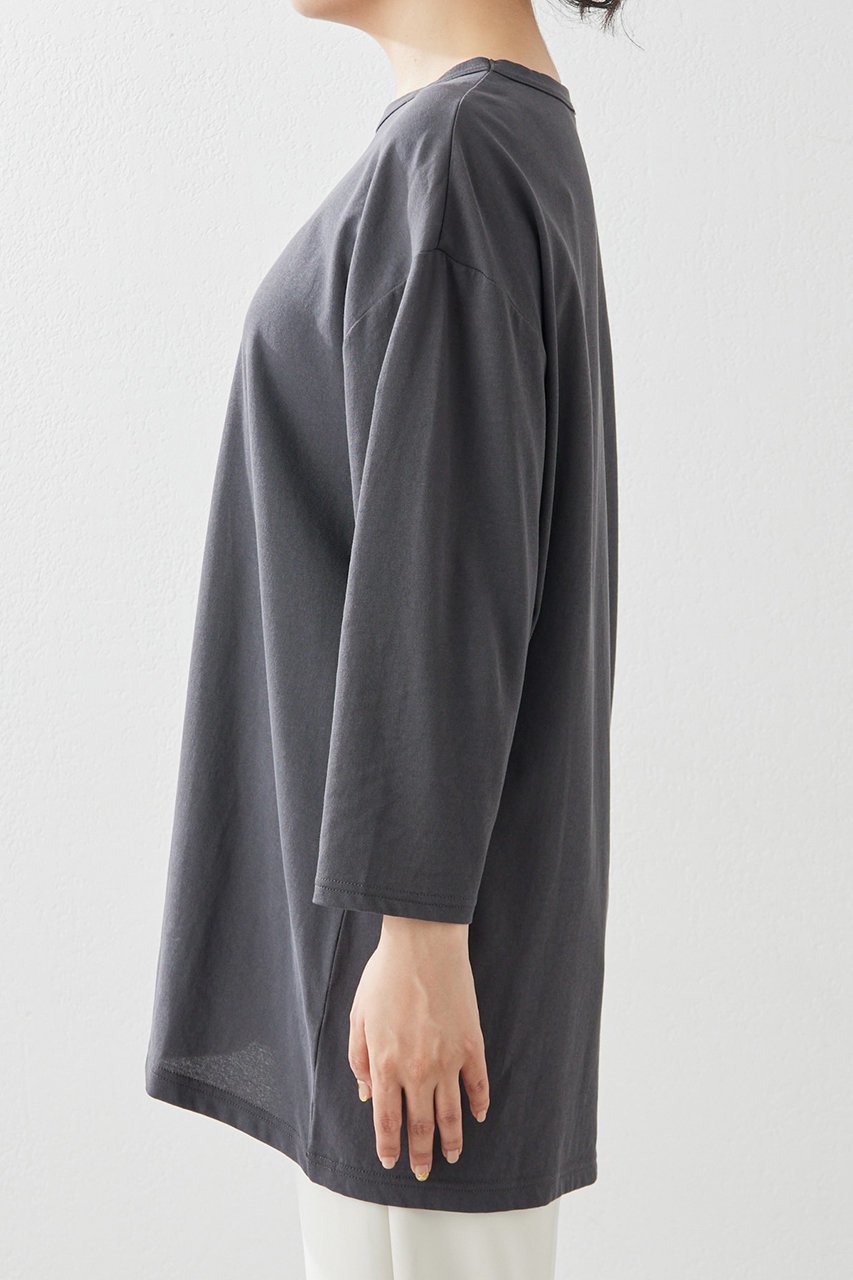 【ウィムガゼット/Whim Gazette】のコットンプルオーバー 人気、トレンドファッション・服の通販 founy(ファニー) 　ファッション　Fashion　レディースファッション　Fashion for Women　トップス・カットソー　Cut & Sew Tops　シャツ・ブラウス・オフィスカジュアル　Elegant Blouses & Button-Ups　ロングTシャツ・Tシャツ　Longline T-Shirts & Tees　カジュアルプルオーバー・ニットトップス　Pullovers & Knit Tops / Casual Pullovers　カットソー・ベーシックTシャツ　Cut-and-Sewn Tops / Stretch Tees & Basics　カットソー　Cut and Sewn Top　シンプル　Simple, Minimal　スリーブ　Sleeve, Long Sleeve / Short Sleeve　ベーシック　Basic, Essential　ボトム　Bottoms, Lower Wear　ロング　Long, Long-Length　定番　Standard, Basic Item　other-8|ID: prp329100004394968 ipo3291000000035652920