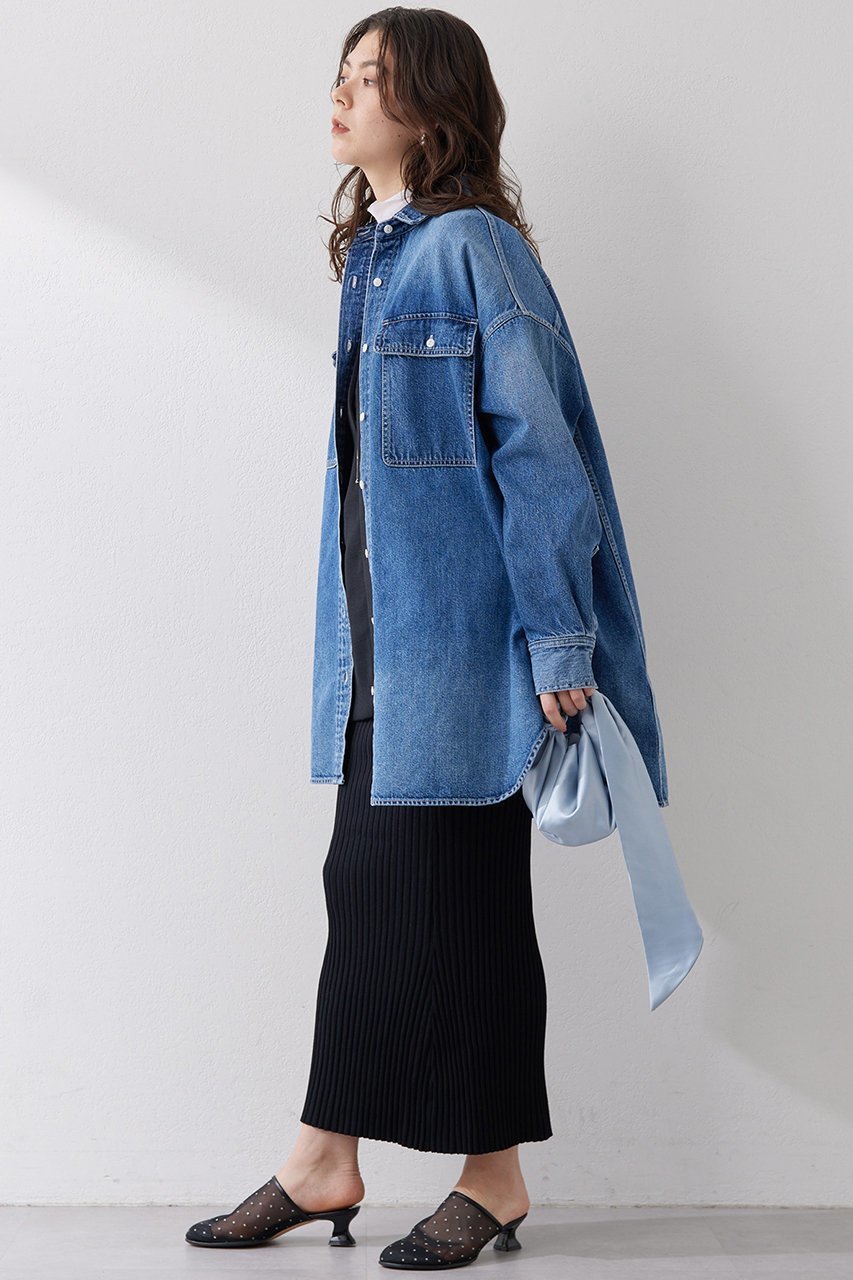 【ウィムガゼット/Whim Gazette】のDENIMシャツワンピース 人気、トレンドファッション・服の通販 founy(ファニー) 　ファッション　Fashion　レディースファッション　Fashion for Women　ワンピース　Dresses　シャツワンピース / 1枚で着映えコーデ　Shirt Dresses　トップス・カットソー　Cut & Sew Tops　グラデーション　Gradient, Ombre　スリーブ　Sleeve, Long Sleeve / Short Sleeve　デニム　Denim, Jeans Material　フラップ　Flap, Flap Pocket　ポケット　Pocket, Pocket Detail　ロング　Long, Long-Length　定番　Standard, Basic Item　other-4|ID: prp329100004394969 ipo3291000000032841598