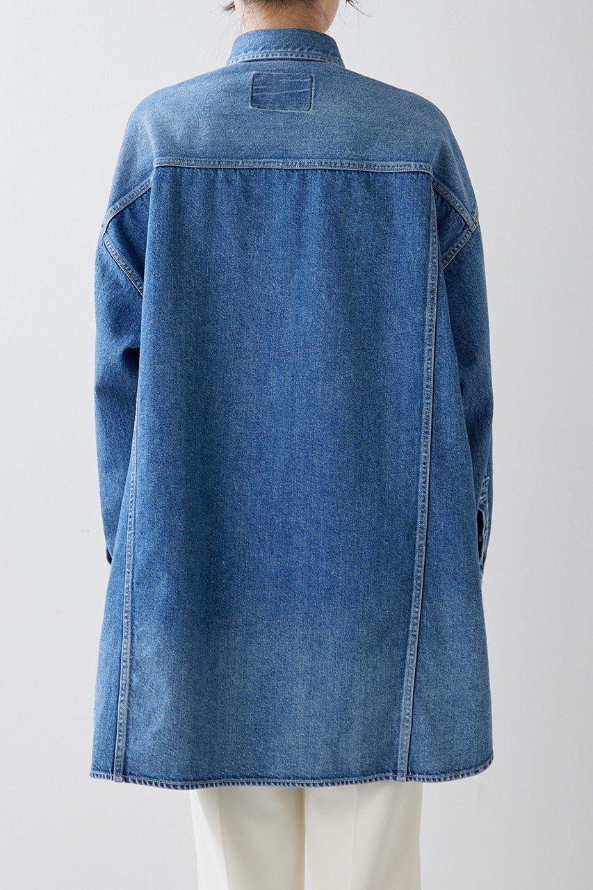【ウィムガゼット/Whim Gazette】のDENIMシャツワンピース 人気、トレンドファッション・服の通販 founy(ファニー) 　ファッション　Fashion　レディースファッション　Fashion for Women　ワンピース　Dresses　シャツワンピース / 1枚で着映えコーデ　Shirt Dresses　トップス・カットソー　Cut & Sew Tops　グラデーション　Gradient, Ombre　スリーブ　Sleeve, Long Sleeve / Short Sleeve　デニム　Denim, Jeans Material　フラップ　Flap, Flap Pocket　ポケット　Pocket, Pocket Detail　ロング　Long, Long-Length　定番　Standard, Basic Item　other-8|ID: prp329100004394969 ipo3291000000032841623