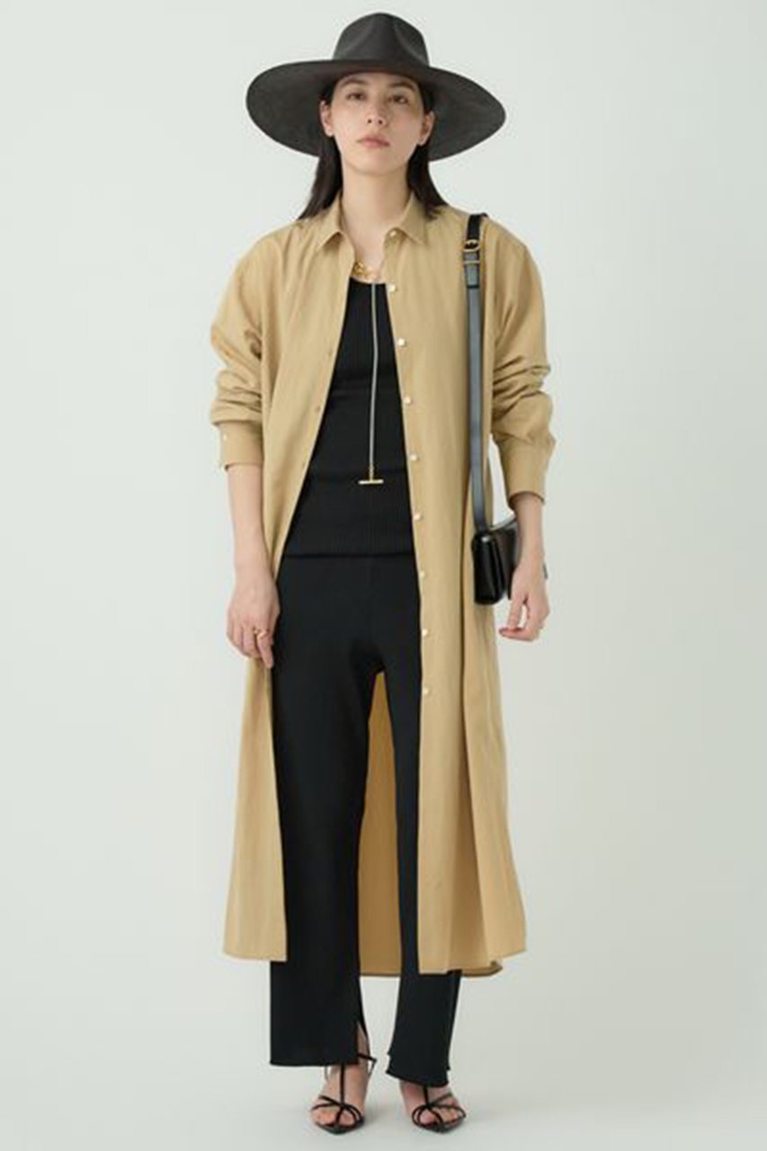 【カオス/Chaos】のリムシャツワンピース インテリア・キッズ・メンズ・レディースファッション・服の通販 founy(ファニー) 　ファッション　Fashion　レディースファッション　Fashion for Women　ワンピース　Dresses　シャツワンピース / 1枚で着映えコーデ　Shirt Dresses　チュニック　Tunic Tops & Dresses　タイプライター　Typewriter Fabric, Crisp Cotton　チュニック　Tunic, Long Top　ロング　Long, Long-Length　春　Spring　キャメル|ID: prp329100004394974 ipo3291000000032857286