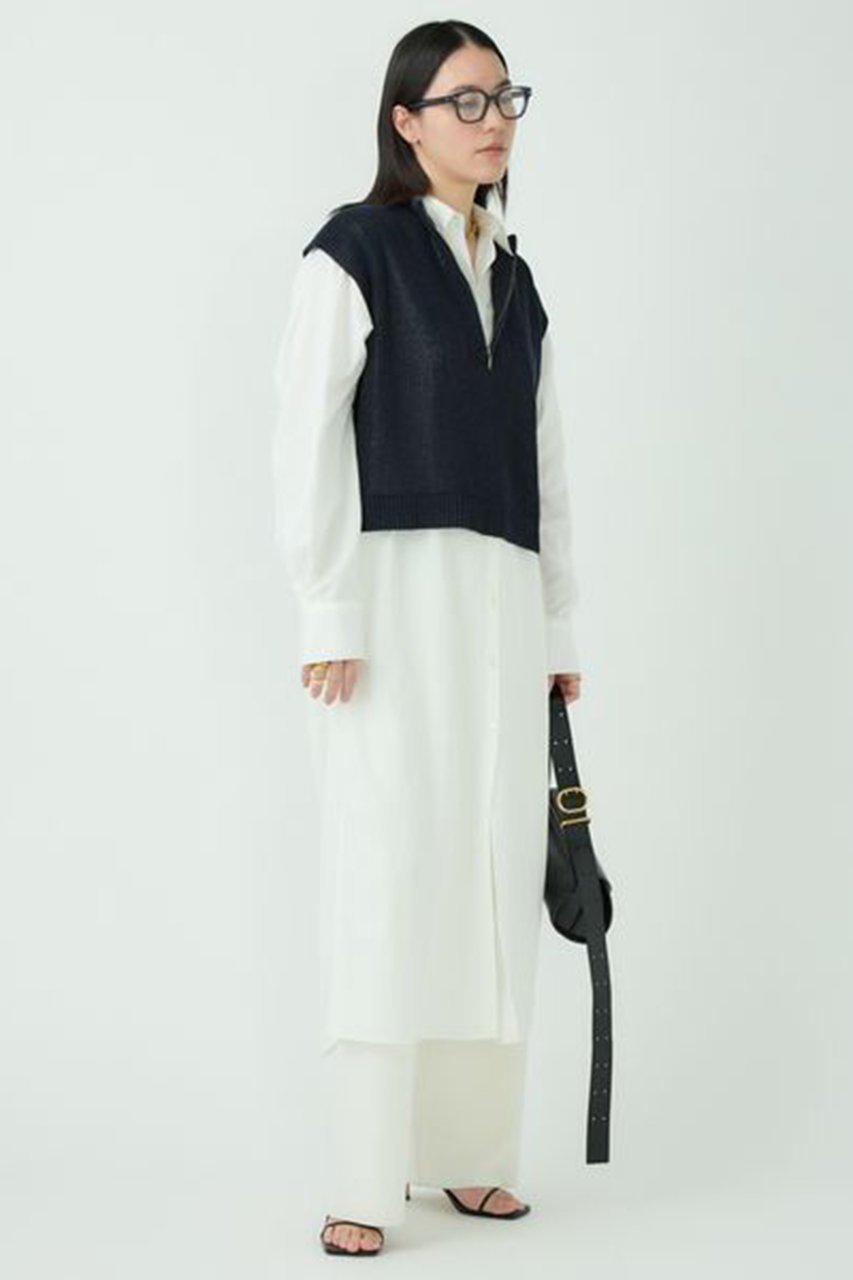 【カオス/Chaos】のリムシャツワンピース インテリア・キッズ・メンズ・レディースファッション・服の通販 founy(ファニー) 　ファッション　Fashion　レディースファッション　Fashion for Women　ワンピース　Dresses　シャツワンピース / 1枚で着映えコーデ　Shirt Dresses　チュニック　Tunic Tops & Dresses　タイプライター　Typewriter Fabric, Crisp Cotton　チュニック　Tunic, Long Top　ロング　Long, Long-Length　春　Spring　ホワイト|ID: prp329100004394974 ipo3291000000035851572