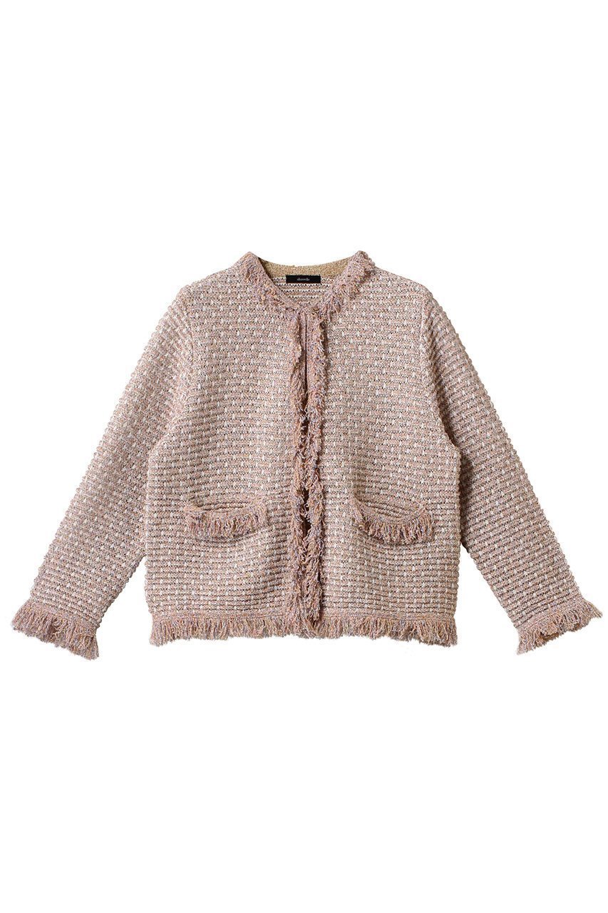 【アルアバイル/allureville】のミックスツィードニットジャケット インテリア・キッズ・メンズ・レディースファッション・服の通販 founy(ファニー) 　ファッション　Fashion　レディースファッション　Fashion for Women　アウター　Coat / Outerwear Collection　レディースジャケット・軽アウター　Jackets　カーディガン　Cardigan, Knitwear　コンパクト　Compact, Small Size　シンプル　Simple, Minimal　ジャケット　Jacket, Outerwear　ツイード　Twill, Twill Weave　デニム　Denim, Jeans Material　トレンド　Trend, Trending Now　ミックス　Mix, Mixed Style　エレガント 上品　Elegant　マルチカラー|ID: prp329100004394980 ipo3291000000032706628