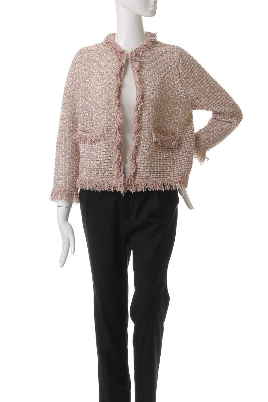 【アルアバイル/allureville】のミックスツィードニットジャケット 人気、トレンドファッション・服の通販 founy(ファニー) 　ファッション　Fashion　レディースファッション　Fashion for Women　アウター　Coat / Outerwear Collection　レディースジャケット・軽アウター　Jackets　カーディガン　Cardigan, Knitwear　コンパクト　Compact, Small Size　シンプル　Simple, Minimal　ジャケット　Jacket, Outerwear　ツイード　Twill, Twill Weave　デニム　Denim, Jeans Material　トレンド　Trend, Trending Now　ミックス　Mix, Mixed Style　エレガント 上品　Elegant　other-2|ID: prp329100004394980 ipo3291000000032706630