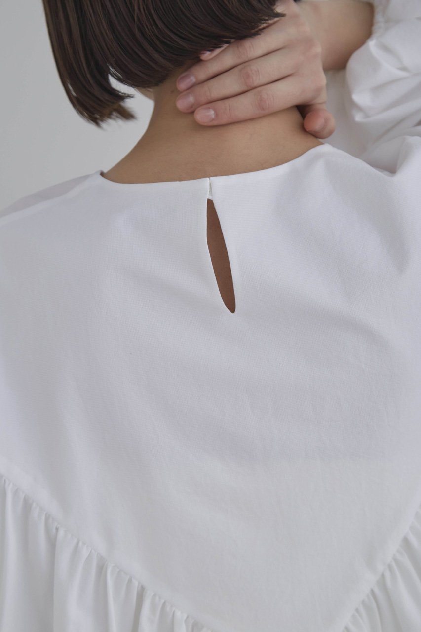 【ル フィル/LE PHIL】のクールドットブロードブラウス 人気、トレンドファッション・服の通販 founy(ファニー) 　ファッション　Fashion　レディースファッション　WOMEN　トップス・カットソー　Tops/Tshirt　シャツ/ブラウス　Shirts/Blouses　ギャザー　Gather　シンプル　Simple　ストレッチ　Stretch　スリーブ　Sleeve　ロング　Long　other-5|ID: prp329100004394995 ipo3291000000031331490