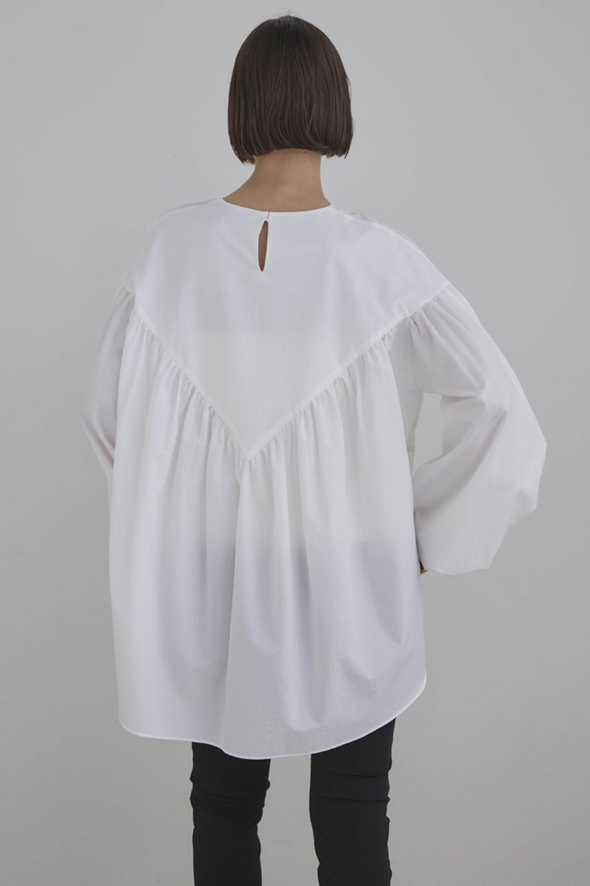 【ル フィル/LE PHIL】のクールドットブロードブラウス 人気、トレンドファッション・服の通販 founy(ファニー) 　ファッション　Fashion　レディースファッション　Fashion for Women　トップス・カットソー　Cut & Sew Tops　シャツ・ブラウス・オフィスカジュアル　Elegant Blouses & Button-Ups　ギャザー　Gathered, Ruffled　シンプル　Simple, Minimal　ストレッチ　Stretch, Stretchy Fabric　スリーブ　Sleeve, Long Sleeve / Short Sleeve　ロング　Long, Long-Length　other-8|ID: prp329100004394995 ipo3291000000032841188