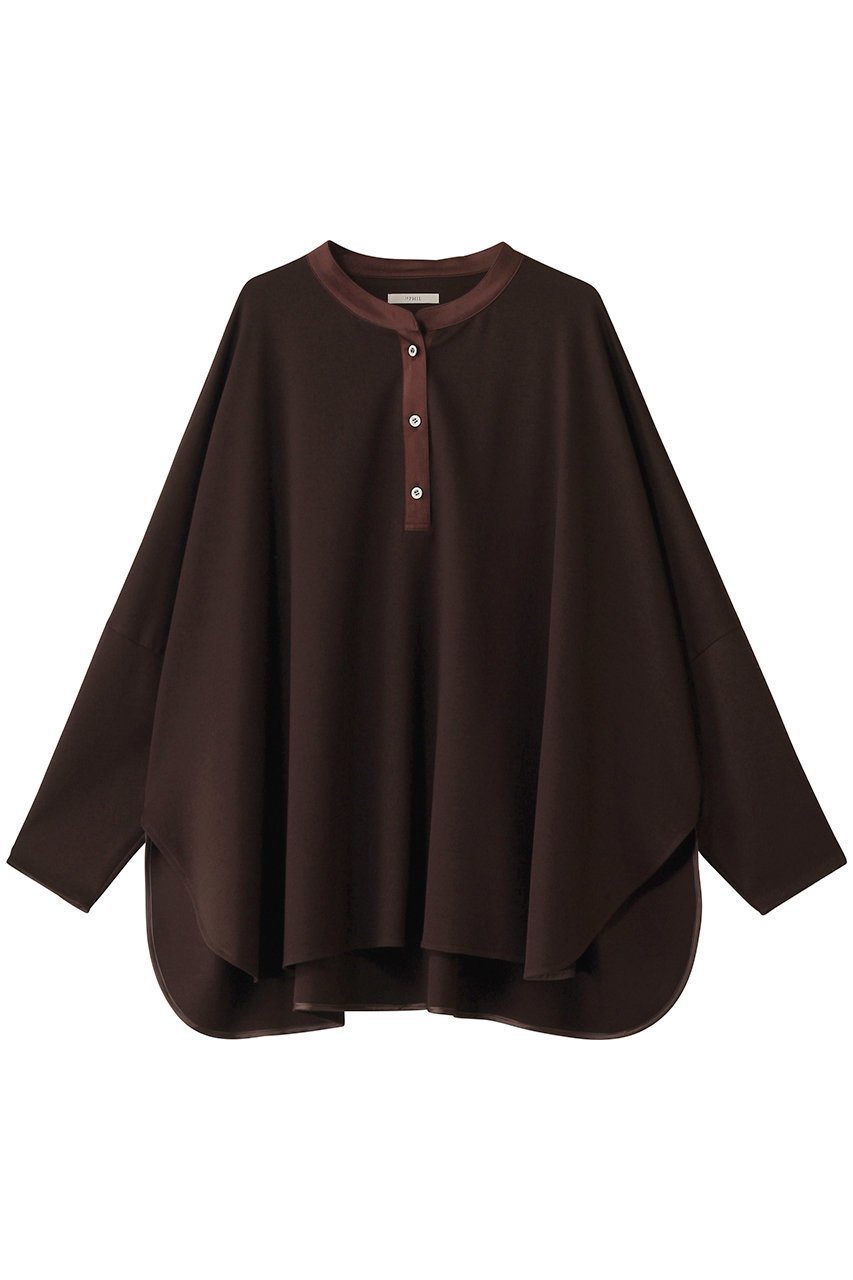 【ル フィル/LE PHIL】のヴィスポンチトップス インテリア・キッズ・メンズ・レディースファッション・服の通販 founy(ファニー) ファッション Fashion レディースファッション Fashion for Women トップス・カットソー Cut & Sew Tops シャツ・ブラウス・オフィスカジュアル Elegant Blouses & Button-Ups ロングTシャツ・Tシャツ Longline T-Shirts & Tees カットソー・ベーシックTシャツ Cut-and-Sewn Tops / Stretch Tees & Basics エレガント 上品 Elegant サテン Satin, Glossy Fabric スリーブ Sleeve, Long Sleeve / Short Sleeve パターン Pattern, Design Print ビッグ Big, Oversized ボトム Bottoms, Lower Wear ロング Long, Long-Length ブラウン|ID: prp329100004394998 ipo3291000000032865843