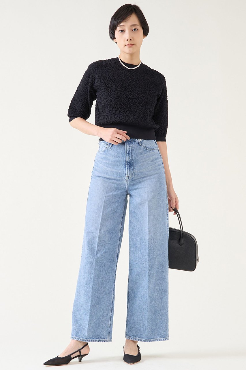 【マルティニーク/martinique】のストレッチジャガードプルオーバー 人気、トレンドファッション・服の通販 founy(ファニー) 　ファッション　Fashion　レディースファッション　Fashion for Women　トップス・カットソー　Cut & Sew Tops　ニット　Knit Tops & Sweaters　カジュアルプルオーバー・ニットトップス　Pullovers & Knit Tops / Casual Pullovers　おすすめ　Recommended / Our Picks　シンプル　Simple, Minimal　ジャカード／ジャガード　Jacquard, Woven Pattern　ストレッチ　Stretch, Stretchy Fabric　デニム　Denim, Jeans Material　再入荷　Restock / Back in Stock　other-4|ID: prp329100004397916 ipo3291000000032704675