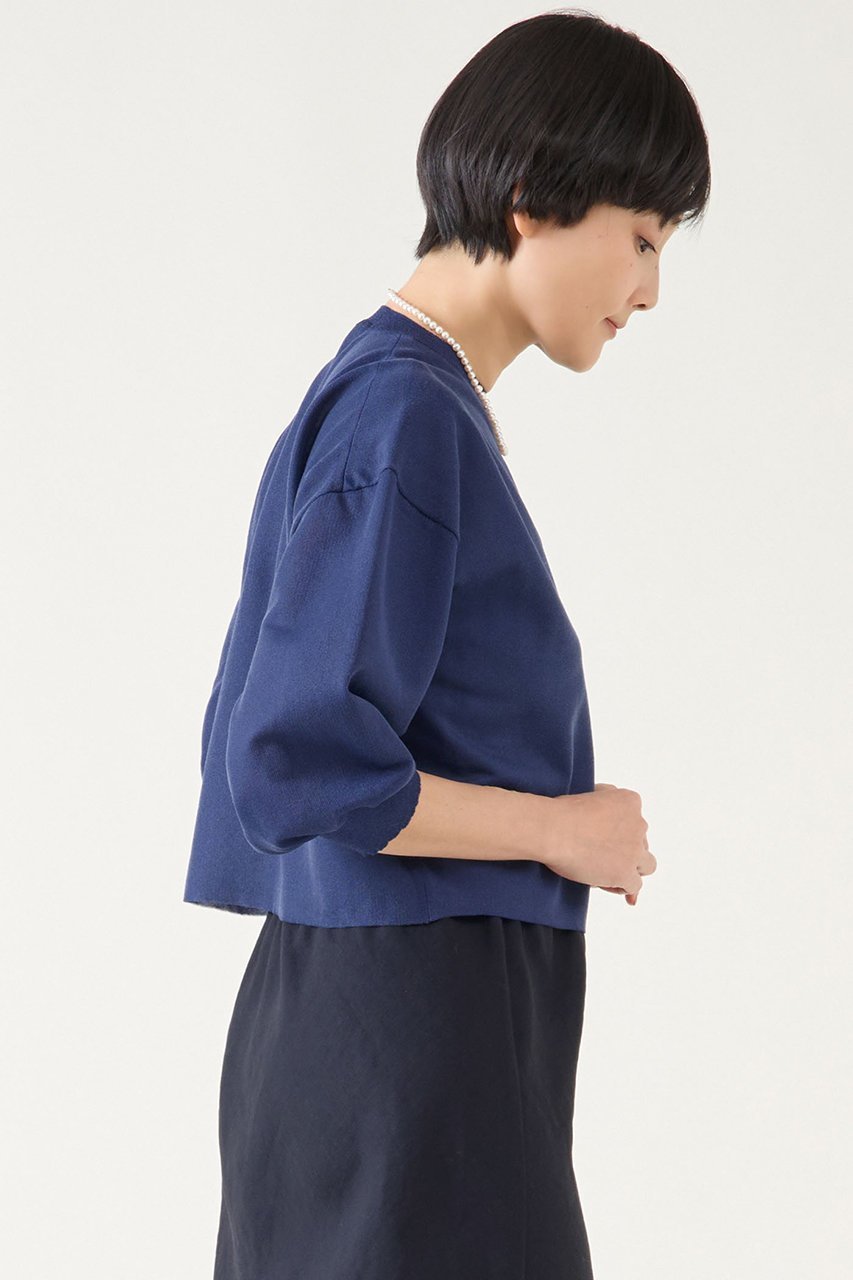 【マルティニーク/martinique】のサマーダブルフェイスプルオーバー 人気、トレンドファッション・服の通販 founy(ファニー) 　ファッション　Fashion　レディースファッション　Fashion for Women　トップス・カットソー　Cut & Sew Tops　ニット　Knit Tops & Sweaters　カジュアルプルオーバー・ニットトップス　Pullovers & Knit Tops / Casual Pullovers　スリーブ　Sleeve, Long Sleeve / Short Sleeve　バランス　Balance, Style Balance　夏　Summer　other-2|ID: prp329100004397917 ipo3291000000035042204