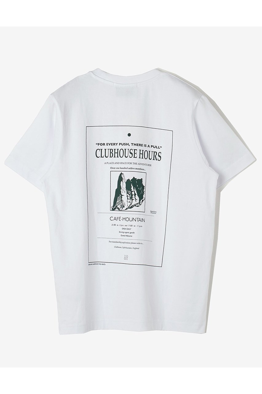 【サードマガジン/THIRD MAGAZINE】の【CAFE MOUNTAIN】クラブハウスTシャツ 人気、トレンドファッション・服の通販 founy(ファニー) 　ファッション　Fashion　レディースファッション　Fashion for Women　トップス・カットソー　Cut & Sew Tops　シャツ・ブラウス・オフィスカジュアル　Elegant Blouses & Button-Ups　ロングTシャツ・Tシャツ　Longline T-Shirts & Tees　カットソー・ベーシックTシャツ　Cut-and-Sewn Tops / Stretch Tees & Basics　アウトドア　Outdoor Clothing　クラシック　Classic, Timeless Style　グラフィック　Graphic, Graphic Design　ショート　Short, Short Length　シンプル　Simple, Minimal　スリーブ　Sleeve, Long Sleeve / Short Sleeve　デニム　Denim, Jeans Material　バランス　Balance, Style Balance　フロント　Front, Front Design　プリント　Print, Printed Pattern　別注　Limited Edition, Custom Order　other-2|ID: prp329100004397932 ipo3291000000032707941