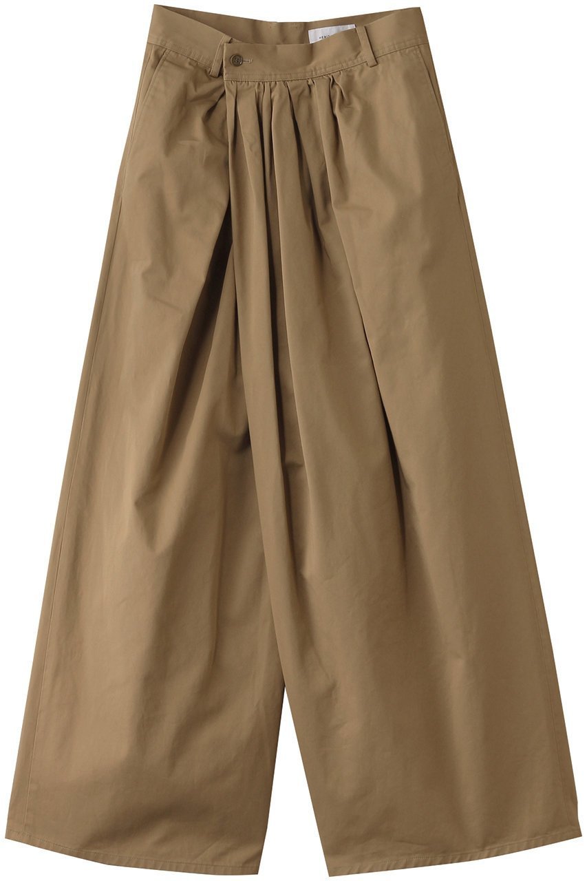 【ガリャルダガランテ/GALLARDAGALANTE】の【HERITANOVUM】ギャザーチノパンツ インテリア・キッズ・メンズ・レディースファッション・服の通販 founy(ファニー) 　ファッション　Fashion　レディースファッション　Fashion for Women　パンツ　Pants & Trousers　アシンメトリー　Asymmetrical Style　ギャザー　Gathered, Ruffled　シンプル　Simple, Minimal　フロント　Front, Front Design　ラップ　Wrap, Wrap Design　ベージュ|ID: prp329100004397945 ipo3291000000035419139