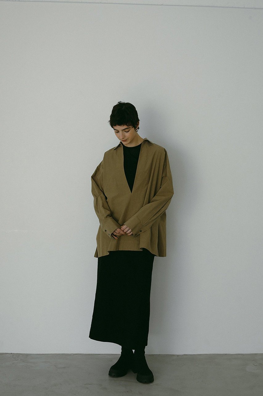 【ハー/HER.】のスキッパーカフタンシャツ 人気、トレンドファッション・服の通販 founy(ファニー) 　ファッション　Fashion　レディースファッション　WOMEN　トップス・カットソー　Tops/Tshirt　シャツ/ブラウス　Shirts/Blouses　パーカ　Sweats　スリーブ　Sleeve　バランス　Balance　ロング　Long　other-7|ID: prp329100004400894 ipo3291000000031331212