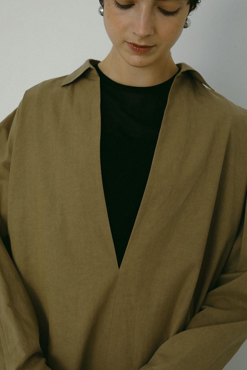 【ハー/HER.】のスキッパーカフタンシャツ 人気、トレンドファッション・服の通販 founy(ファニー) 　ファッション　Fashion　レディースファッション　Fashion for Women　トップス・カットソー　Cut & Sew Tops　シャツ・ブラウス・オフィスカジュアル　Elegant Blouses & Button-Ups　レディースパーカー・カジュアルフーディー　Casual Hoodies & Sweatshirts　スリーブ　Sleeve, Long Sleeve / Short Sleeve　バランス　Balance, Style Balance　ロング　Long, Long-Length　再入荷　Restock / Back in Stock　other-8|ID: prp329100004400894 ipo3291000000032858210