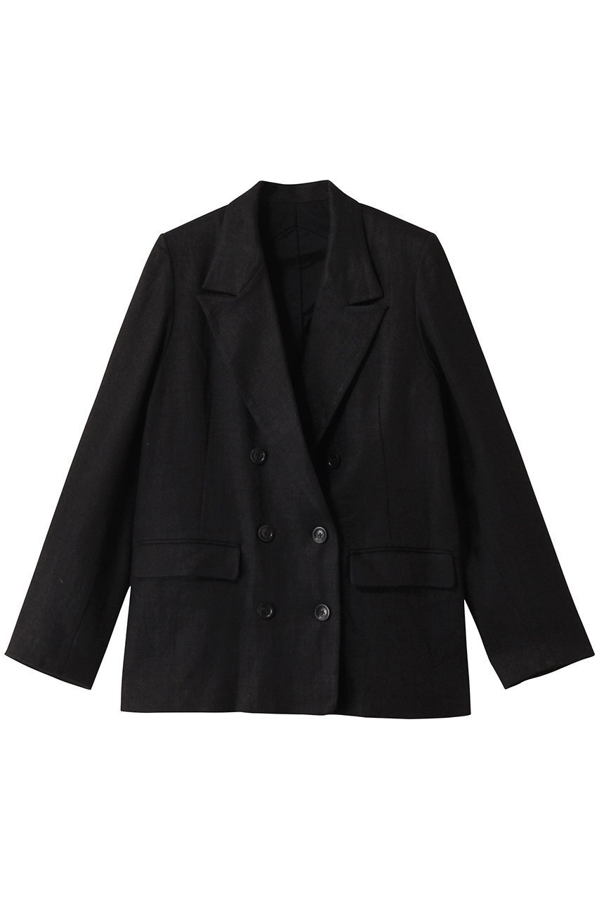 【ハー/HER.】のリネンジャケット インテリア・キッズ・メンズ・レディースファッション・服の通販 founy(ファニー) 　ファッション　Fashion　レディースファッション　Fashion for Women　アウター　Coat / Outerwear Collection　レディースジャケット・軽アウター　Jackets　ジャケット　Jacket, Outerwear　トレンド　Trend, Trending Now　マニッシュ　Mannish, Boyish　リネン　Linen, Linen Fabric　ブラック|ID: prp329100004400896 ipo3291000000032962574