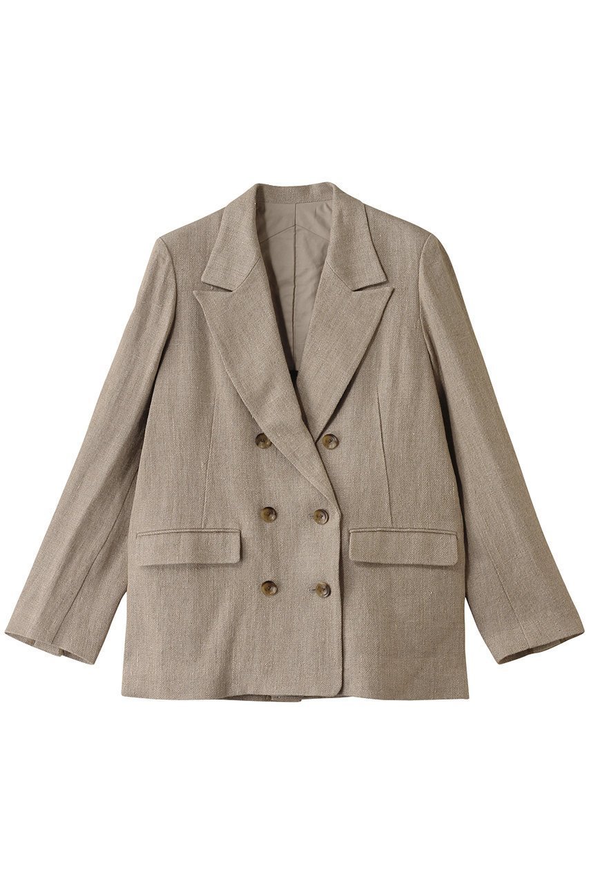 【ハー/HER.】のリネンジャケット インテリア・キッズ・メンズ・レディースファッション・服の通販 founy(ファニー) 　ファッション　Fashion　レディースファッション　Fashion for Women　アウター　Coat / Outerwear Collection　レディースジャケット・軽アウター　Jackets　ジャケット　Jacket, Outerwear　トレンド　Trend, Trending Now　マニッシュ　Mannish, Boyish　リネン　Linen, Linen Fabric　ベージュ|ID: prp329100004400896 ipo3291000000032962576