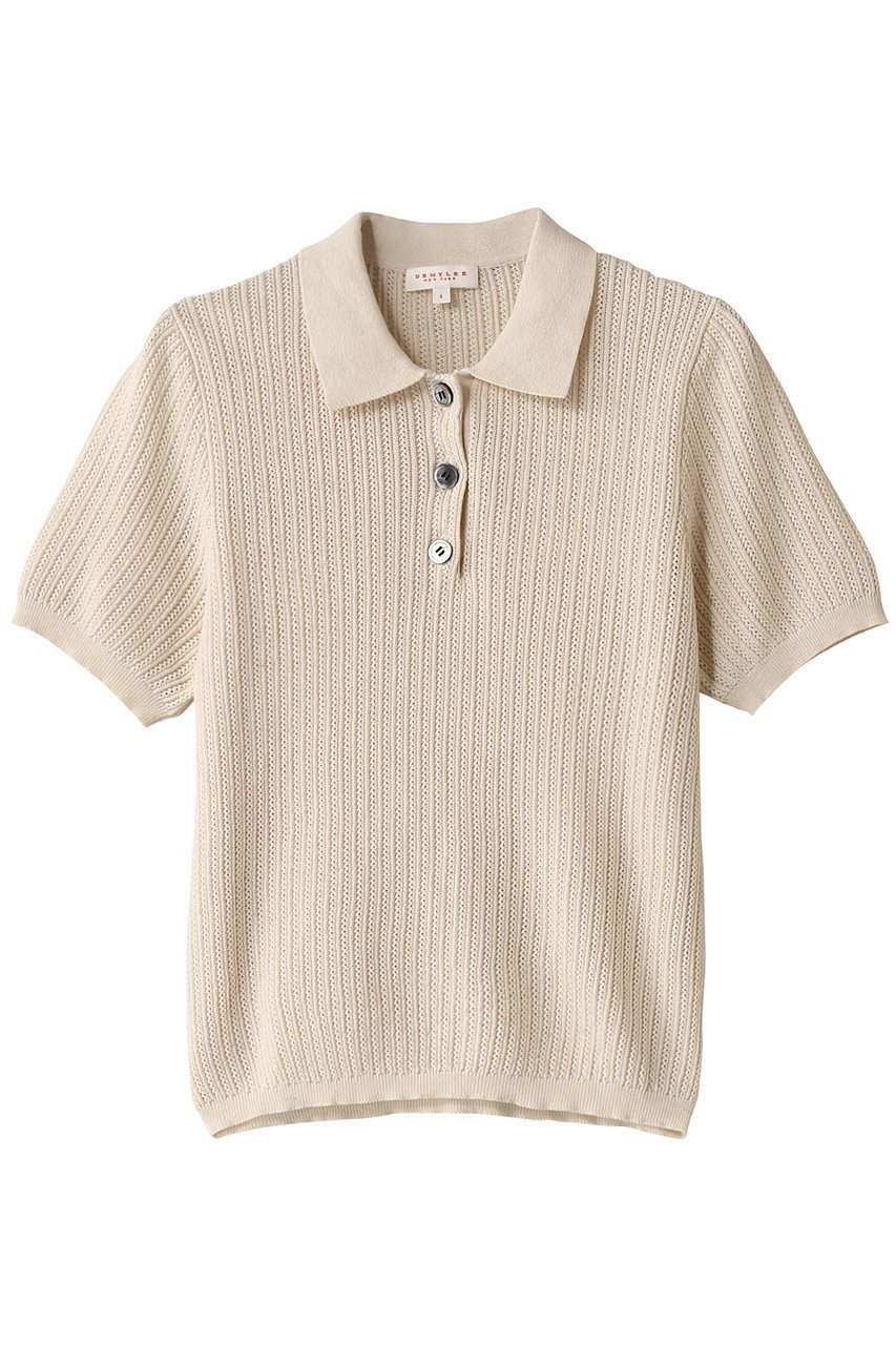 【デミーリー/DEMYLEE】のMADERA コットンシルク ニットポロ インテリア・キッズ・メンズ・レディースファッション・服の通販 founy(ファニー) 　ファッション　Fashion　レディースファッション　Fashion for Women　トップス・カットソー　Cut & Sew Tops　ニット　Knit Tops & Sweaters　カジュアルプルオーバー・ニットトップス　Pullovers & Knit Tops / Casual Pullovers　シルク　Silk, 100% Silk　デニム　Denim, Jeans Material　フィット　Fit, Slim Fit　アイボリー|ID: prp329100004403508 ipo3291000000032947550