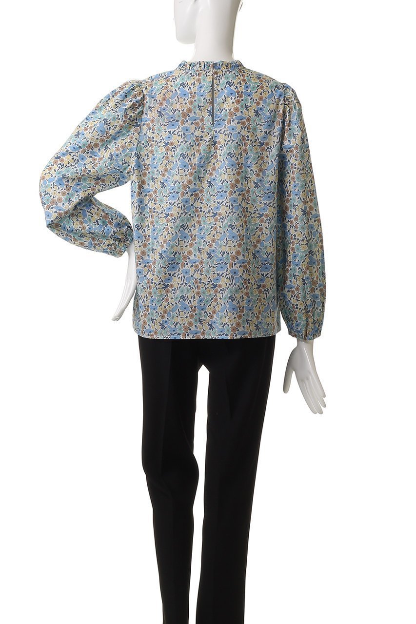 【アミカ/AMICA】のエターナルフラワーブラウス 人気、トレンドファッション・服の通販 founy(ファニー) 　ファッション　Fashion　レディースファッション　Fashion for Women　トップス・カットソー　Cut & Sew Tops　シャツ・ブラウス・オフィスカジュアル　Elegant Blouses & Button-Ups　ギャザー　Gathered, Ruffled　スリーブ　Sleeve, Long Sleeve / Short Sleeve　デニム　Denim, Jeans Material　プリント　Print, Printed Pattern　ロング　Long, Long-Length　other-4|ID: prp329100004403515 ipo3291000000032807623