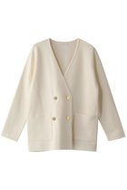 【アルアバイル/allureville】のセミダブルガーターニットジャケット 人気、トレンドファッション・服の通販 founy(ファニー) ファッション Fashion レディースファッション Fashion for Women アウター Coat / Outerwear Collection レディースジャケット・軽アウター Jackets おすすめ Recommended / Our Picks シンプル Simple, Minimal ジャケット Jacket, Outerwear ダブル Double, Double-Breasted デニム Denim, Jeans Material メタル Metal, Metal Parts thumbnail アイボリー|ID: prp329100004403520 ipo3291000000032950611