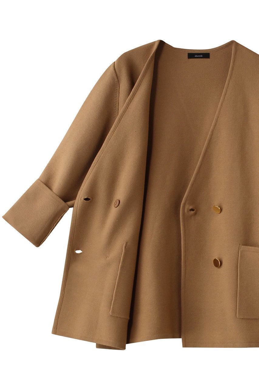 【アルアバイル/allureville】のセミダブルガーターニットジャケット 人気、トレンドファッション・服の通販 founy(ファニー)  ファッション Fashion レディースファッション Fashion for Women アウター Coat / Outerwear Collection レディースジャケット・軽アウター Jackets おすすめ Recommended / Our Picks シンプル Simple, Minimal ジャケット Jacket, Outerwear ダブル Double, Double-Breasted デニム Denim, Jeans Material メタル Metal, Metal Parts other-6|ID: prp329100004403520 ipo3291000000032950649