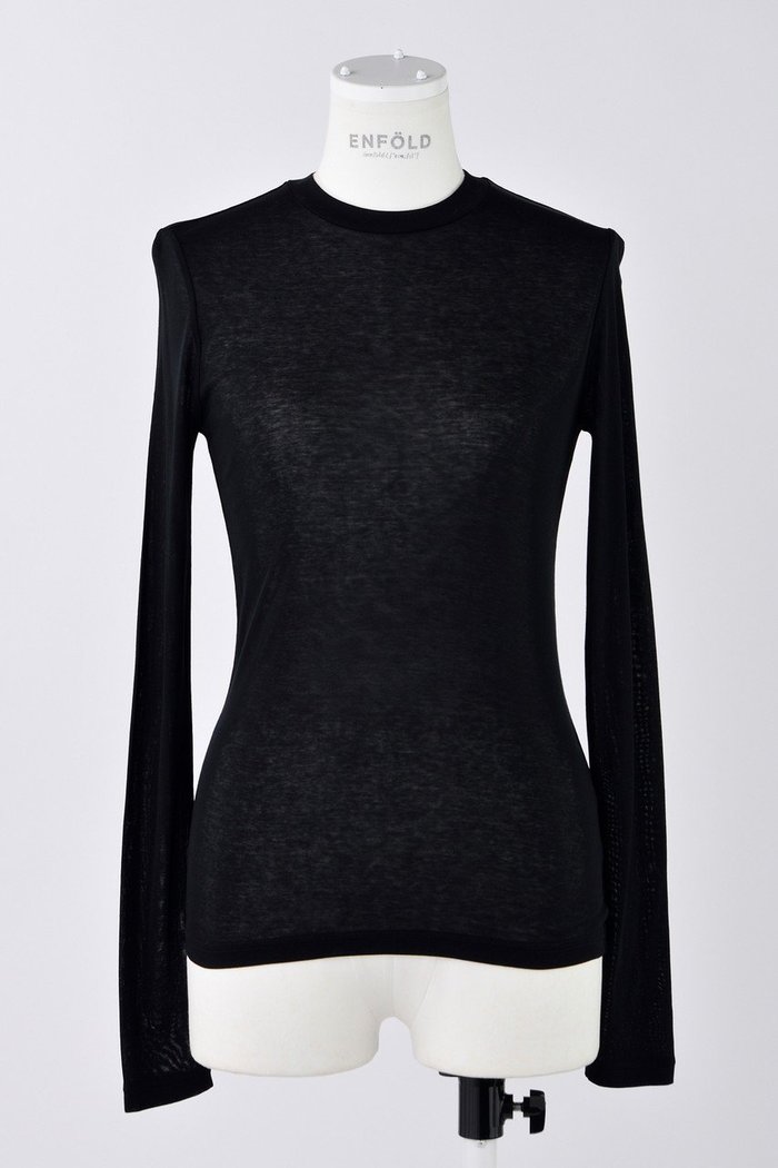 【エンフォルド/ENFOLD】のクールフライス ロングスリーブ インテリア・キッズ・メンズ・レディースファッション・服の通販 founy(ファニー) https://founy.com/ ファッション Fashion レディースファッション Fashion for Women トップス・カットソー Cut & Sew Tops シャツ・ブラウス・オフィスカジュアル Elegant Blouses & Button-Ups ロングTシャツ・Tシャツ Longline T-Shirts & Tees カットソー・ベーシックTシャツ Cut-and-Sewn Tops / Stretch Tees & Basics クール Cool, Chic スリーブ Sleeve, Long Sleeve / Short Sleeve ドット Polka Dot, Dot Pattern ベーシック Basic, Essential ロング Long, Long-Length 夏 Summer 洗える Machine Washable |ID: prp329100004403527 ipo3291000000035891874