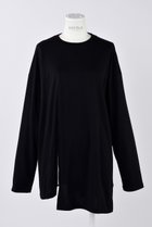 【エンフォルド/ENFOLD】のスビン天竺 スリットロングスリーブ Tシャツ 人気、トレンドファッション・服の通販 founy(ファニー) ファッション Fashion レディースファッション Fashion for Women トップス・カットソー Cut & Sew Tops シャツ・ブラウス・オフィスカジュアル Elegant Blouses & Button-Ups ロングTシャツ・Tシャツ Longline T-Shirts & Tees カットソー・ベーシックTシャツ Cut-and-Sewn Tops / Stretch Tees & Basics アシンメトリー Asymmetrical Style スリット Slit, Slit Detail スリーブ Sleeve, Long Sleeve / Short Sleeve ロング Long, Long-Length 切替 Switching, Contrast Panel thumbnail ブラック|ID: prp329100004403528 ipo3291000000035810165